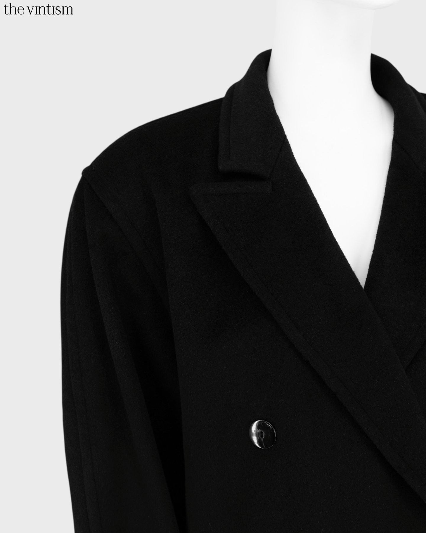 Escada Escada Vintage Black Long Coat in Llama, Alpaca Blend Size L / US 10 / IT 46 - 6 Thumbnail
