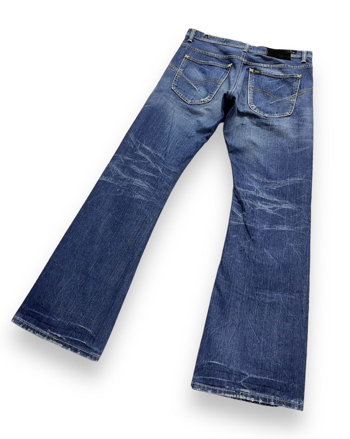 Beams Plus VERY RARE🔥BEAMS x LEE Made In JAPAN Distressed Flare Denim Size 32" / US 10 / IT 46 - 7 Thumbnail