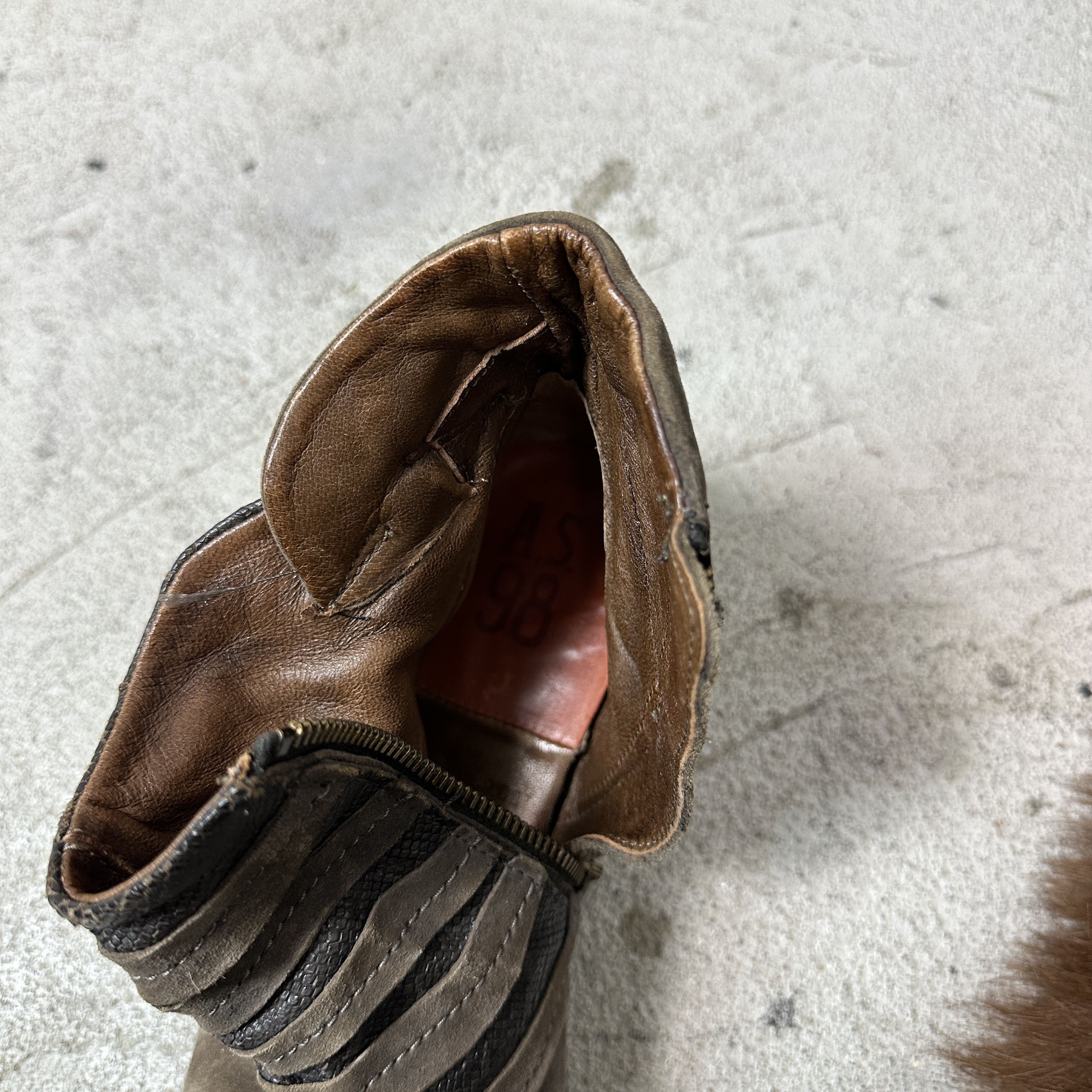 A.S.98 Vintage Leather Airstep AS 98 Steampunk Boots Y2K Size US 8 / IT 38 - 7 Thumbnail