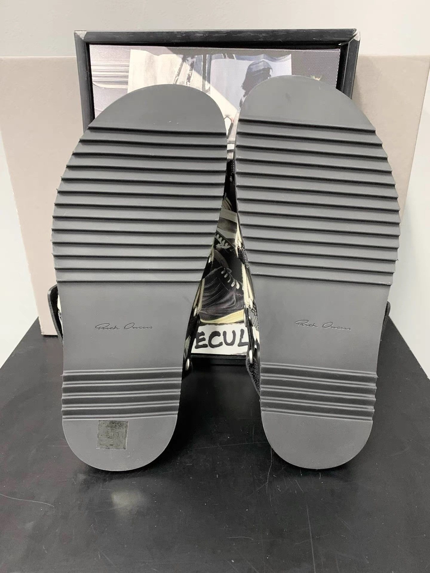 Rick Owens Rick Owens 25SS Mega-Laced Birkenstock Slides K34 Size US 6 / IT 36 - 8 Thumbnail