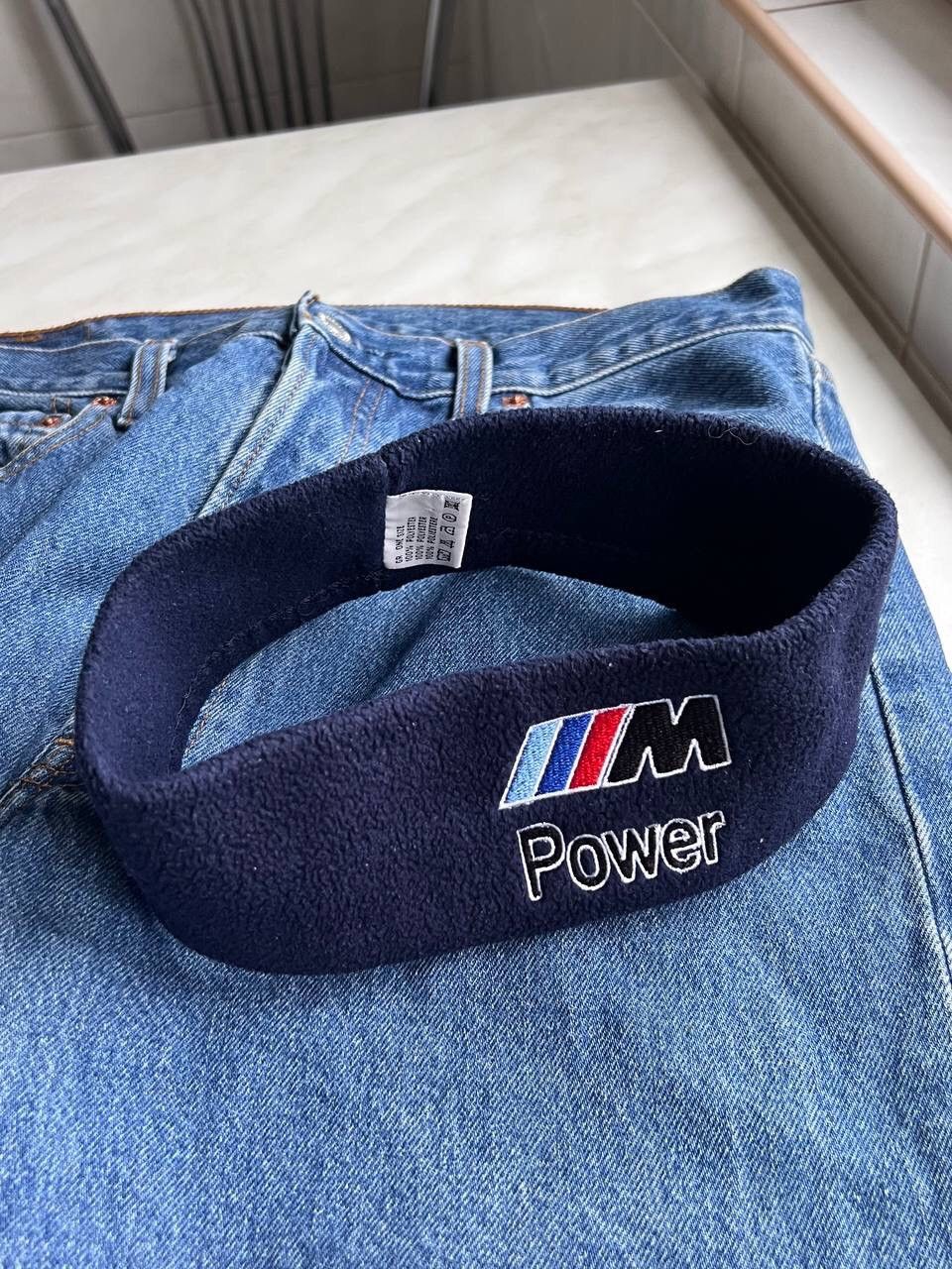 BMW × Vintage Vintage 90s BMW M POWER Hat Fleece Headband 1990 Germany Size ONE SIZE - 1 Thumbnail