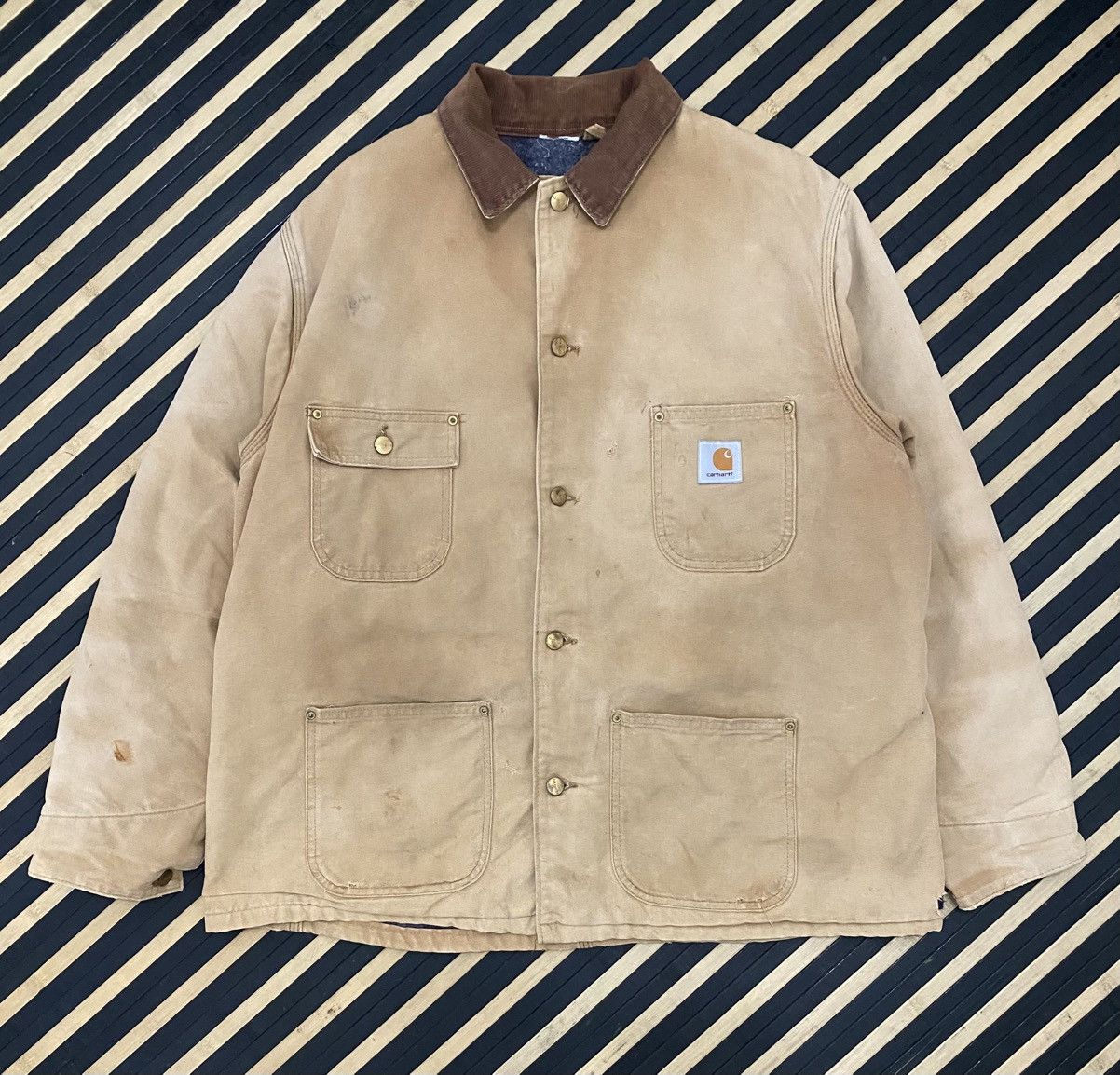 Carhartt 🔥Vintage Carhartt Blanket Lined Chore 4 Jacket Size US XL / EU 56 / 4 - 1 Thumbnail