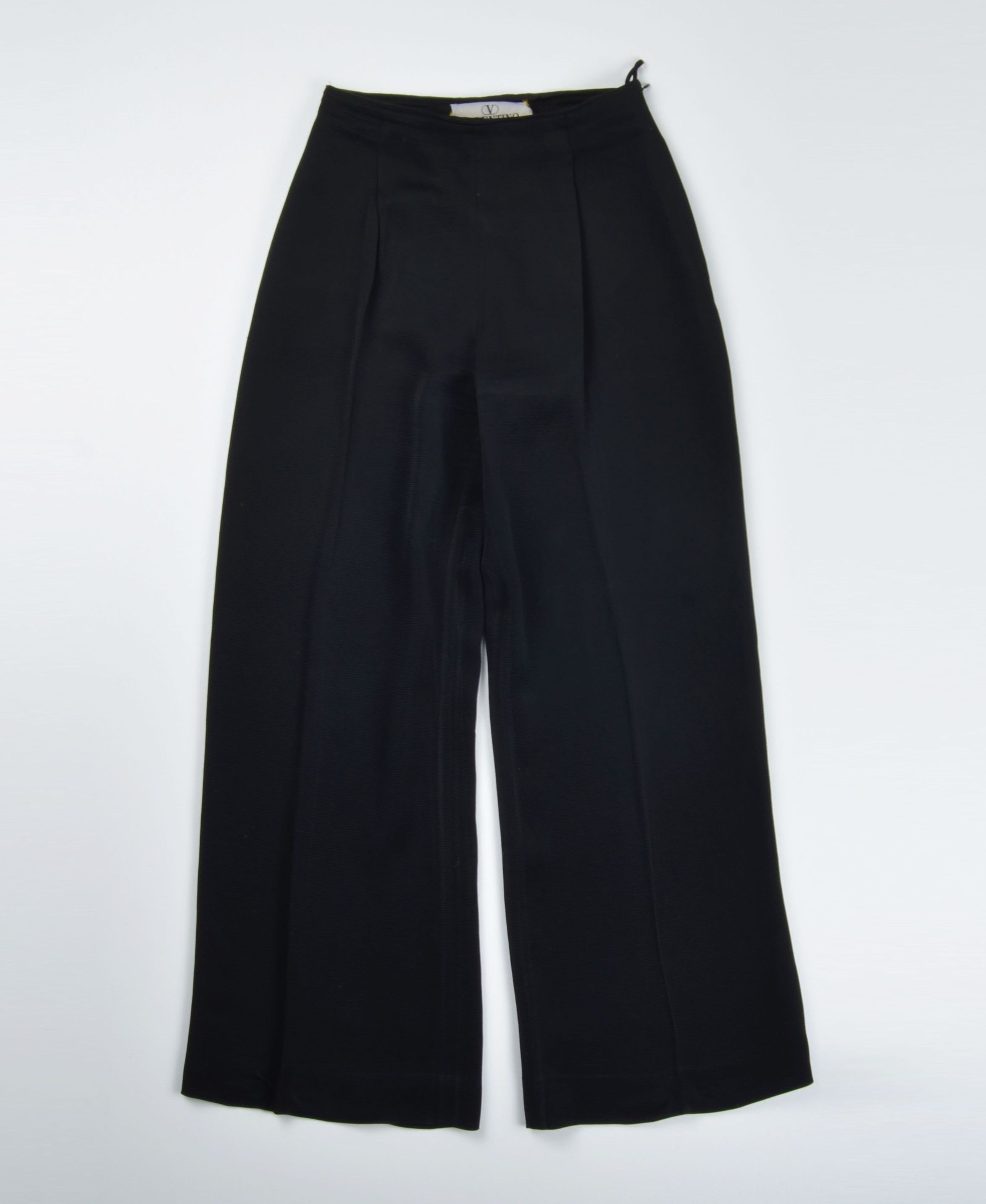 Valentino Vintage Valentino Boutique 80's Black Flared Dress Trousers Size 26" / US 2 / IT 38 - 1 Thumbnail