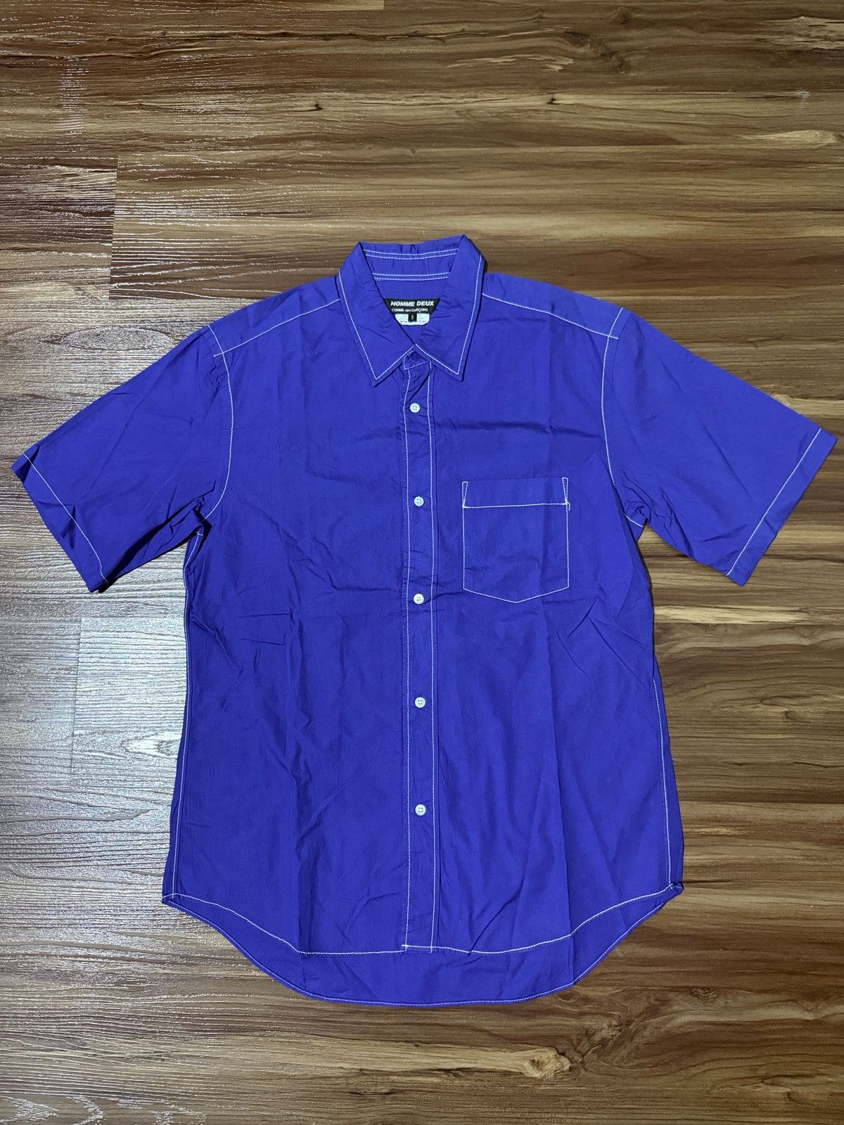 Comme des Garcons Homme Deux Homme deux comme des garcon blue shirt (button up) Size US M / EU 48-50 / 2 - 1 Thumbnail