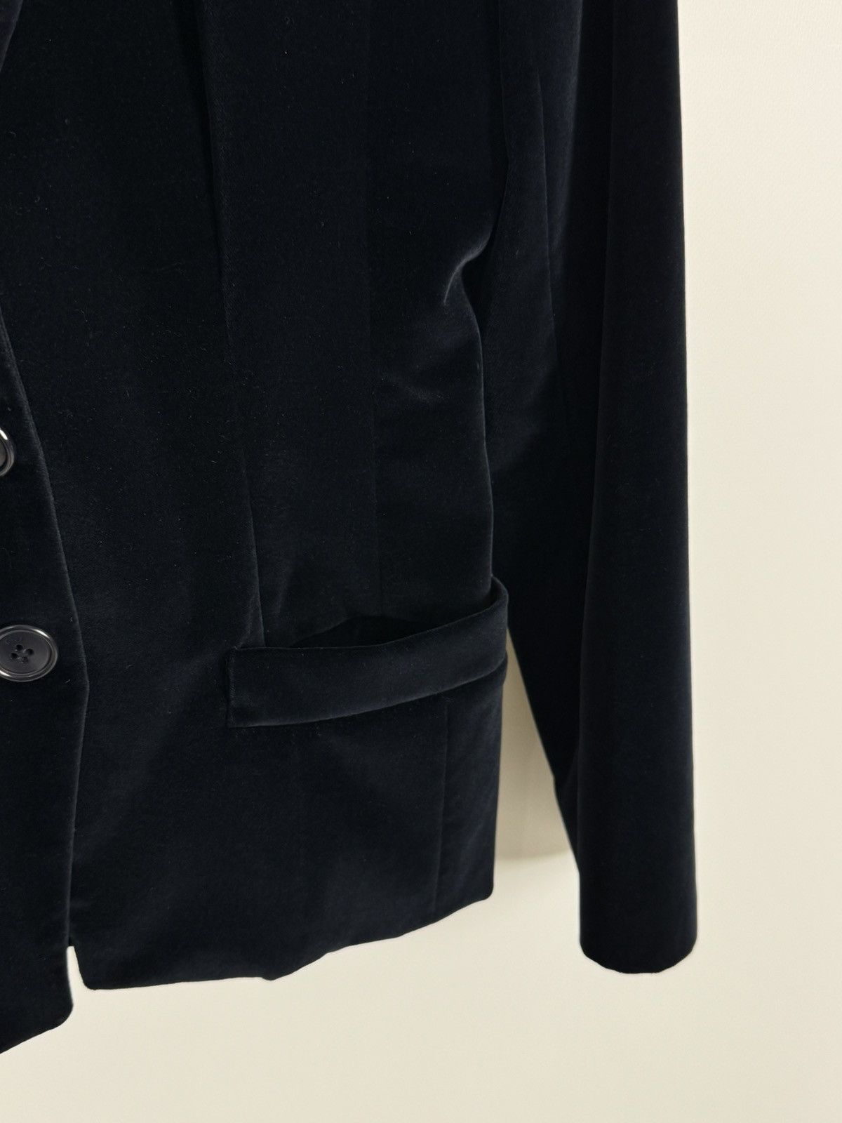 Christian Dior Monsieur 1990s Vintage Christian Dior Pleated Velvet Blazer Jacket Size M / US 6-8 / IT 42-44 - 9 Thumbnail