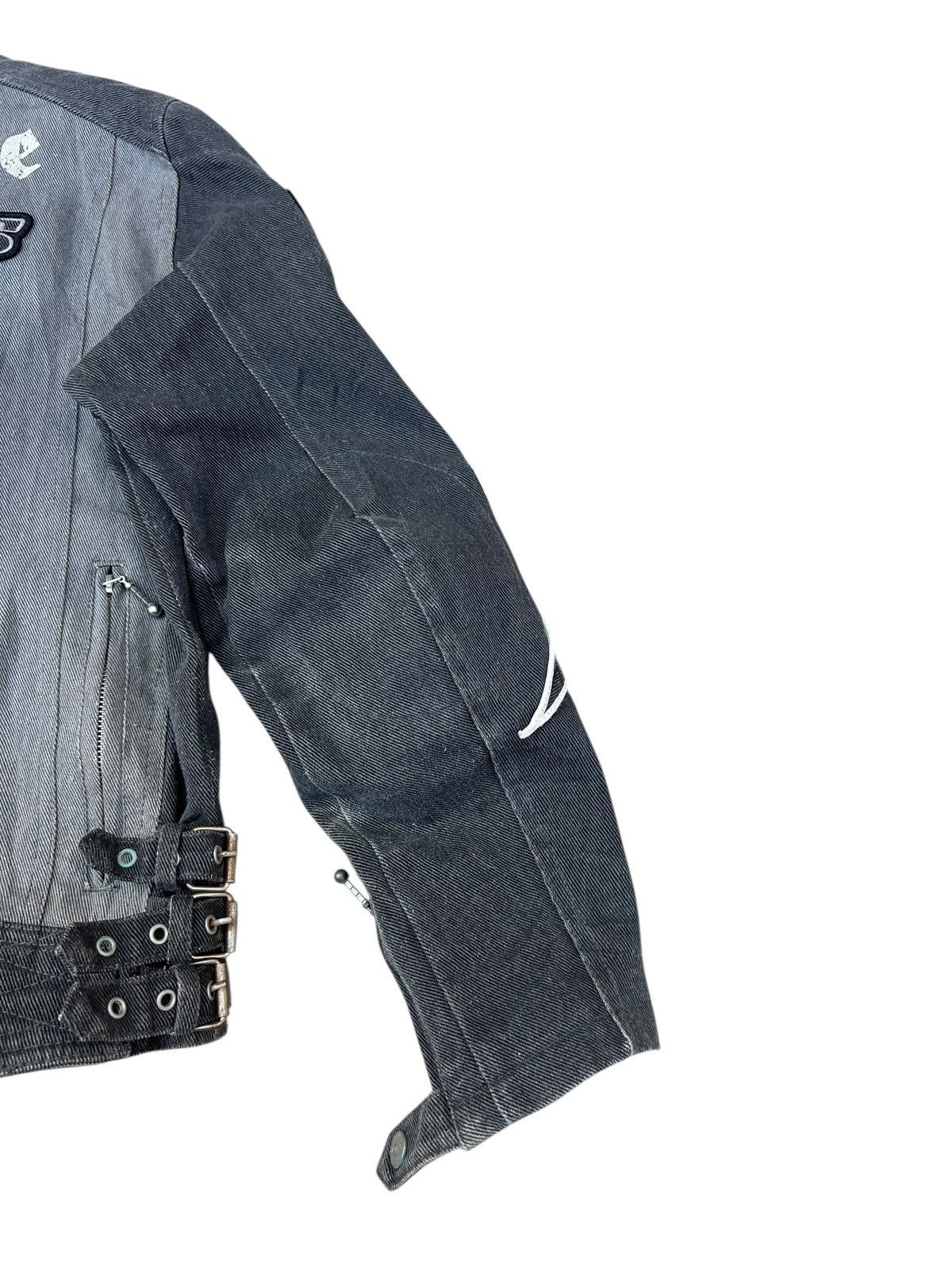 Kadoya Vintage Y2K BATES Distressed Faded Denim Moto Jacket Size US L / EU 52-54 / 3 - 23 Thumbnail