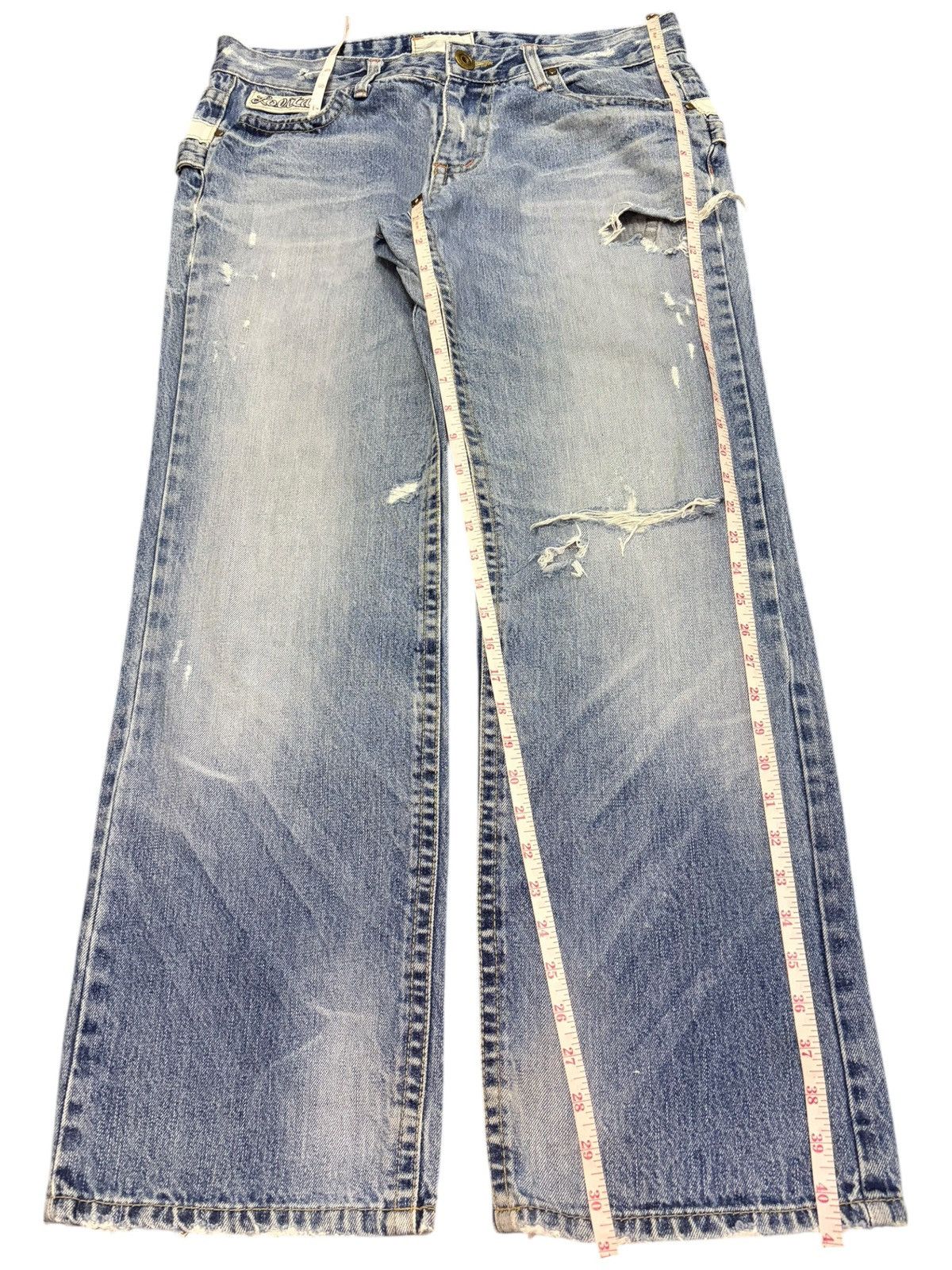 Fubu Vintage Lolita Club Faded Wash Distress Baggy Jeans Size US 36 / EU 52 - 7 Thumbnail