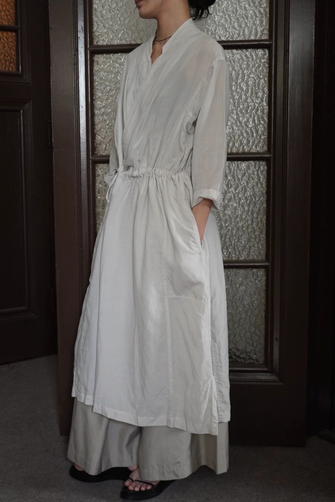 Issey Miyake Issey Miyake 2002 Belted Sheer Gray Linen Jacket Size M / US 6-8 / IT 42-44 - 5 Thumbnail