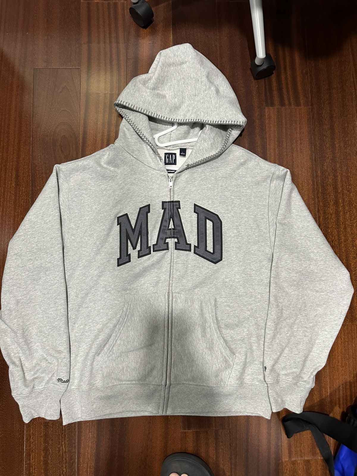Gap × Madhappy Gap x Madhappy Gray Zip Hoodie Size US L / EU 52-54 / 3 - 1 Thumbnail
