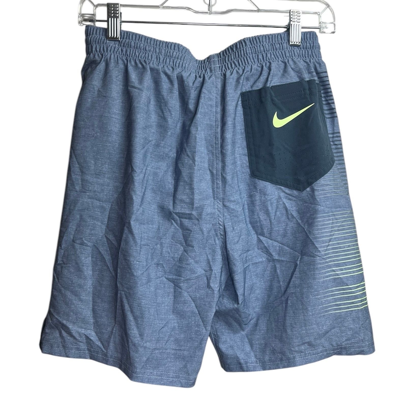 Nike Nike Men's JUST DO IT Vital Gray Stripe Swim Shorts Small Size US 30 / EU 46 - 10 Thumbnail