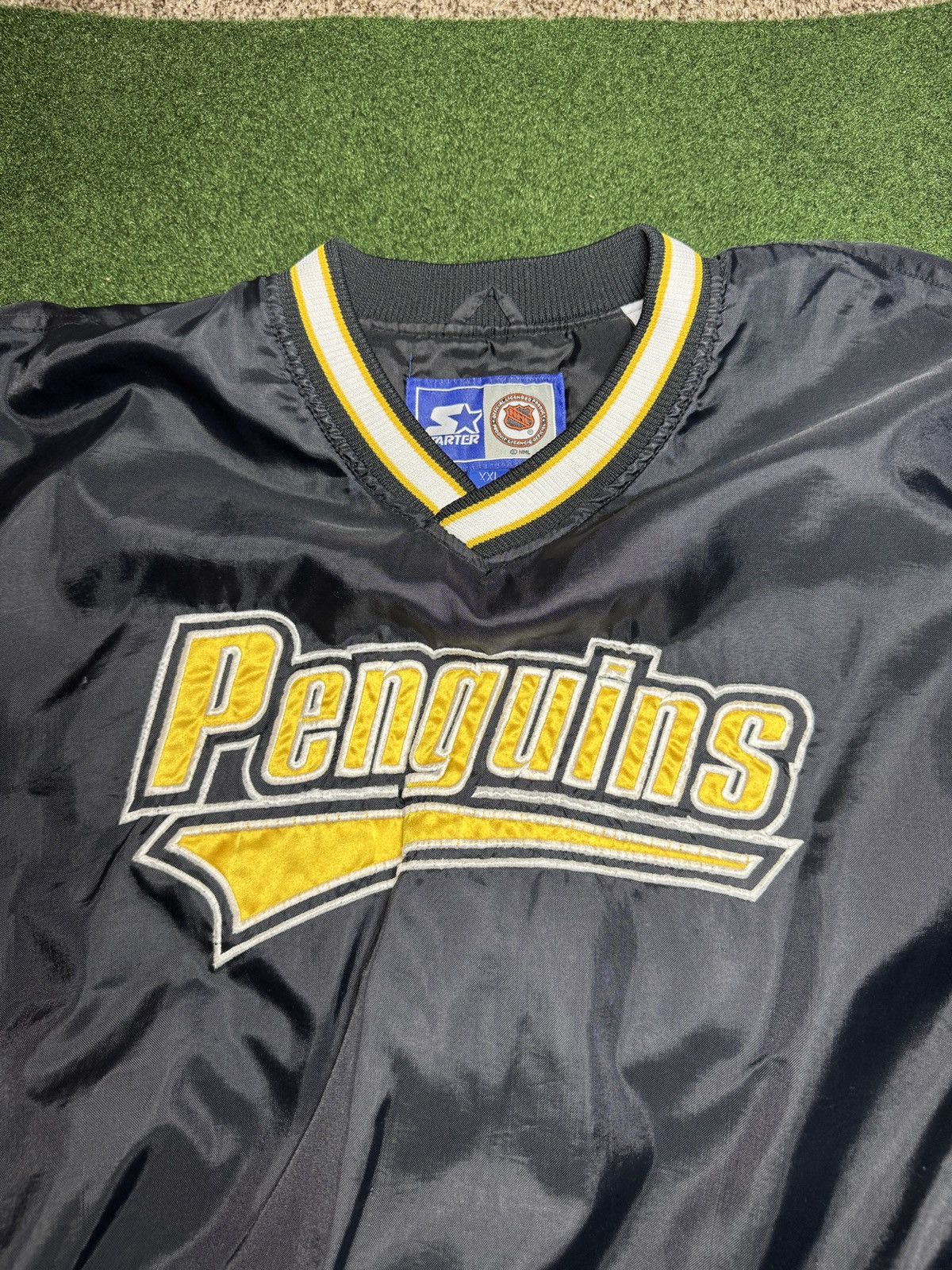 Starter × Vintage Vintage 90s Pittsburgh Penguins Starter Pullover Windbreaker Size US XXL / EU 58 / 5 - 2 Thumbnail