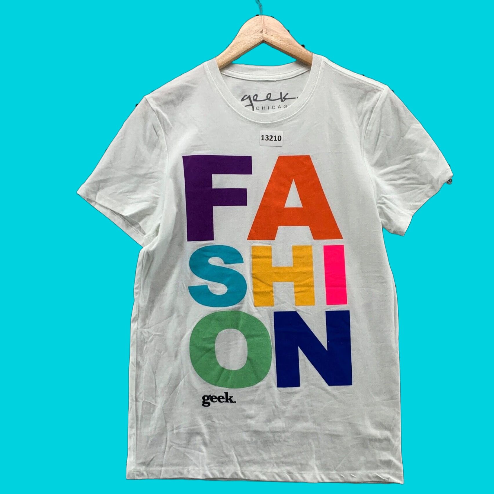 Vintage VINTAGE Fashion Geek Shirt White Adult Small Short Sleeve Graphic Tee Men Geek Theme Size S Size US S / EU 44-46 / 1 - 1 Thumbnail