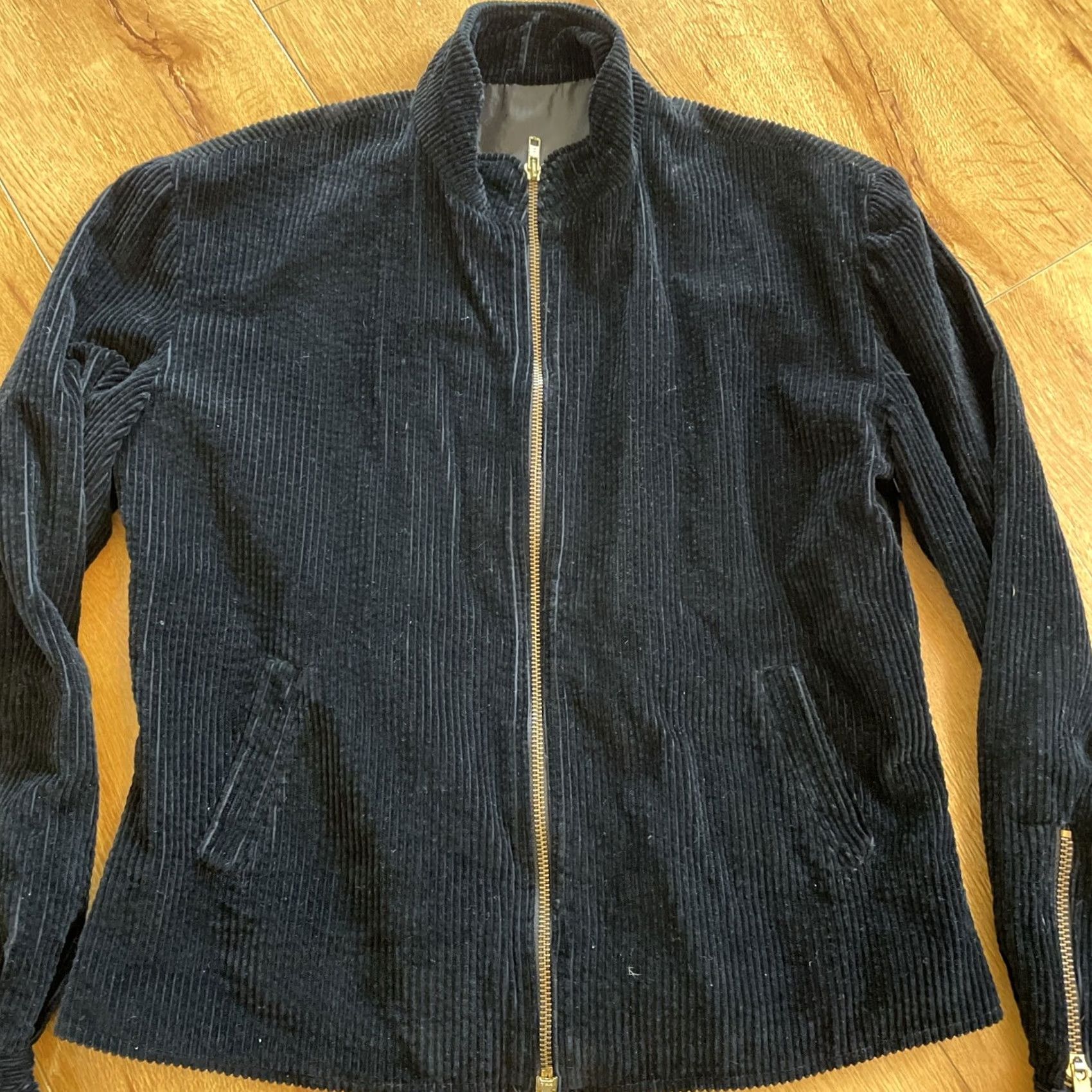 Vintage VINTAGE Didrickson Corduroy Jacket Zip Black 90s Y2K Women's S Grunge, Casual, Short Sleeve, Full Zip, Pockets, Regular Fit, Cotton Size S / US 4 / IT 40 - 3 Thumbnail
