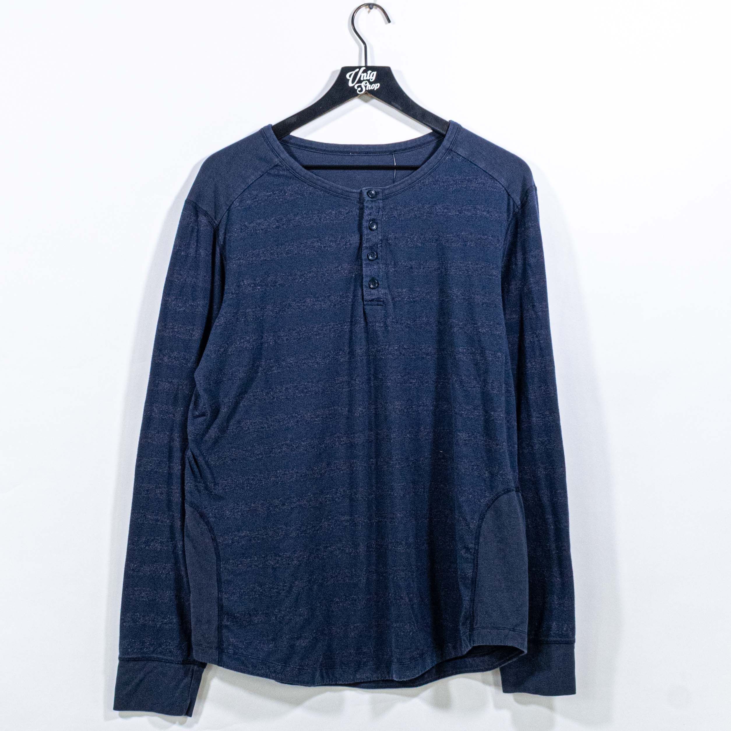 Other Surf Skate Striped Henley Long Sleeve T-Shirt Thrashed XL Size US XL / EU 56 / 4 - 1 Thumbnail