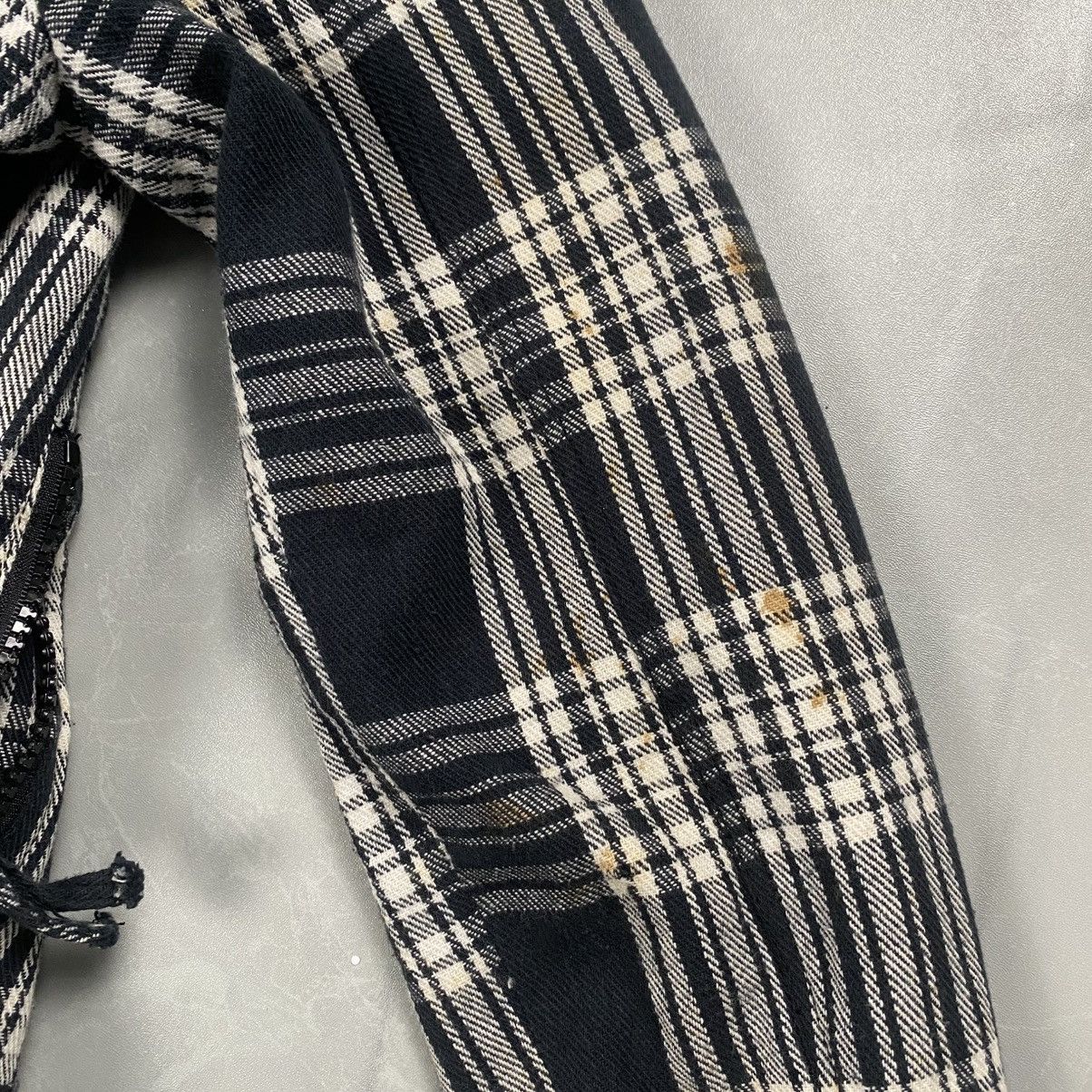 Japanese Brand Sky Bomber Japan Tartan Goth Punk Crop Jacket Size S / US 4 / IT 40 - 4 Thumbnail