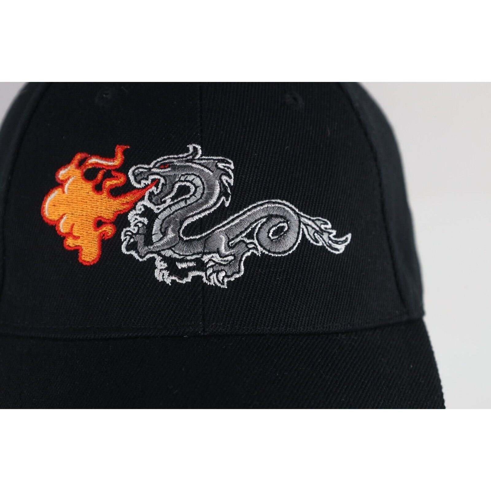 Vintage Vintage 90s Streetwear Faded Chinese Dragon Fire Flames Hat Size ONE SIZE - 2 Thumbnail