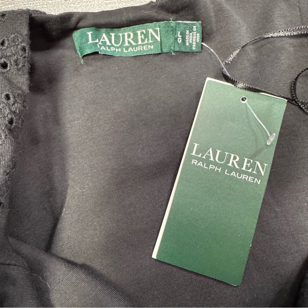Ralph Lauren NWT New $165 Ralph Lauren Eyelet Criss Cross Cotton Black D Size L / US 10 / IT 46 - 7 Thumbnail