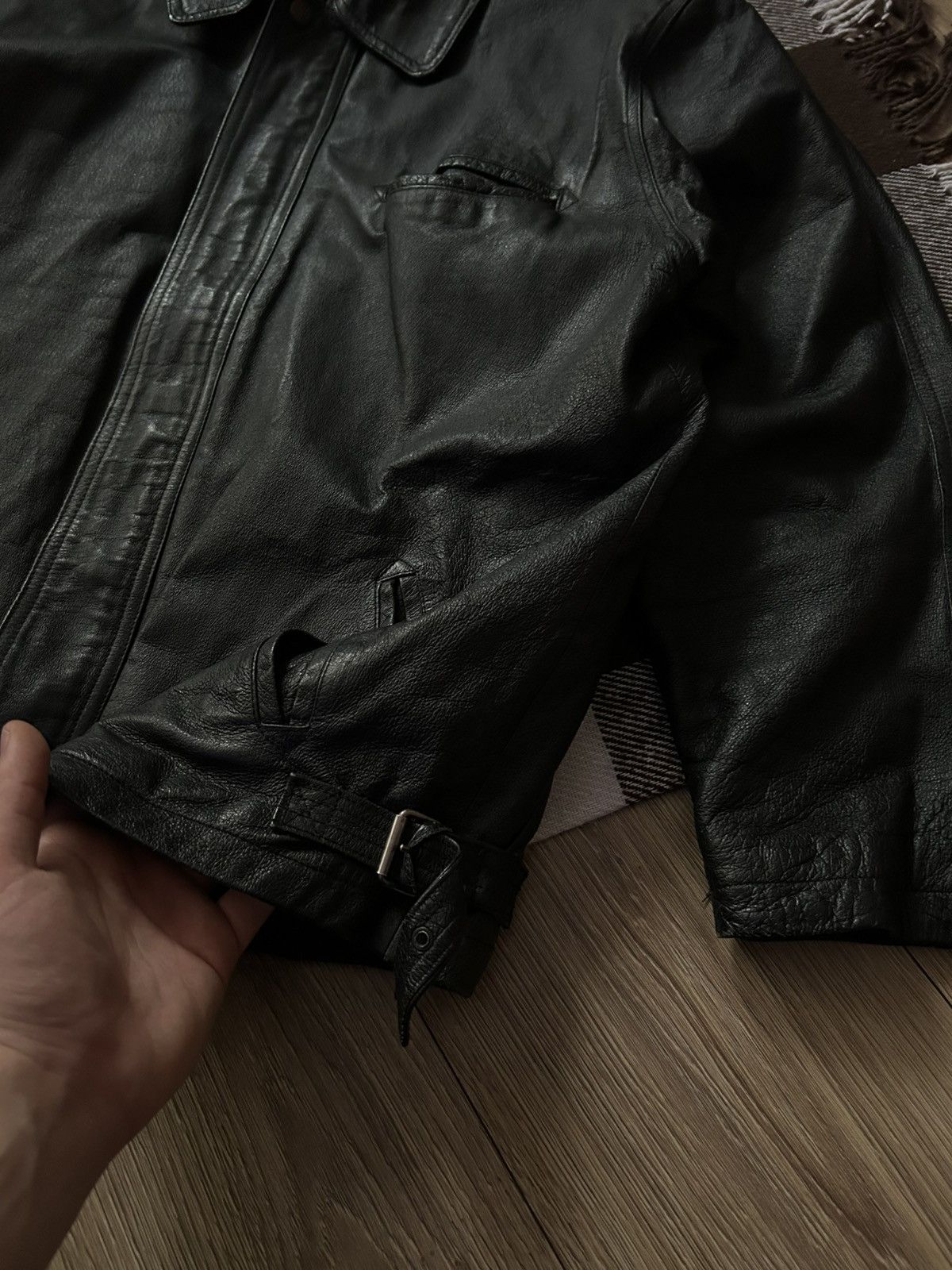 Genuine Leather × Vintage Vintage Leather Bombers jacket mens y2k rare Size US L / EU 52-54 / 3 - 3 Thumbnail
