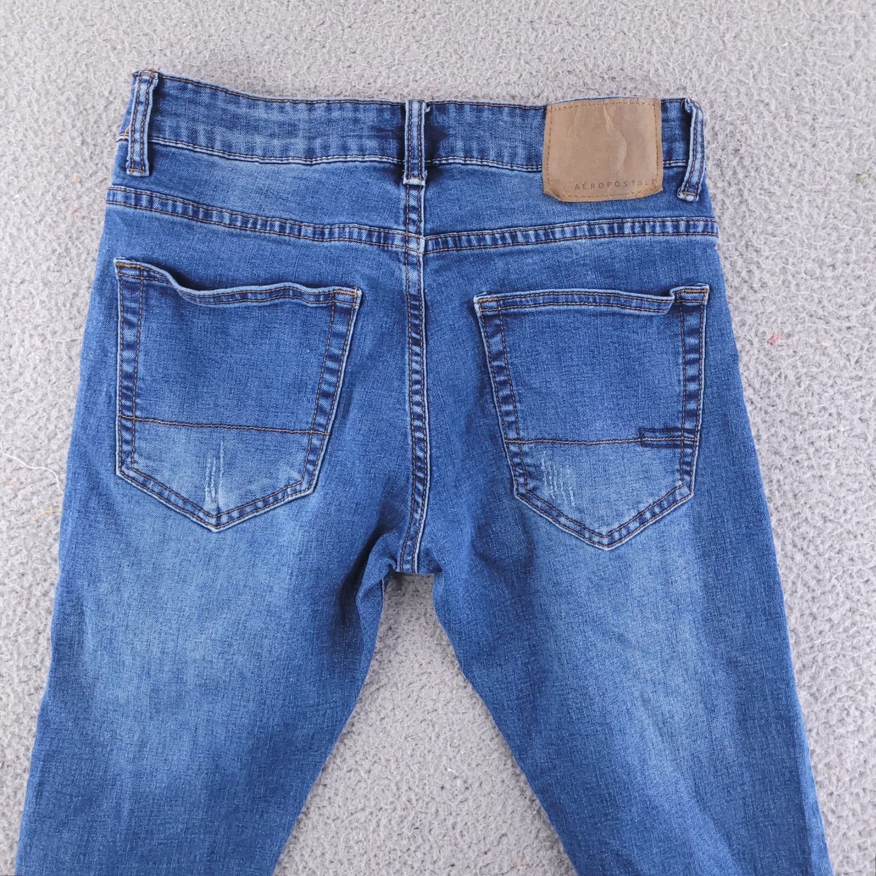 Vintage Aéropostale Jeans Mens 27x28 Blue Skinny Denim Pants Jeans Slim Men 27 Blue Skinny Denim 90s? (Wait) Size US 27 - 6 Thumbnail