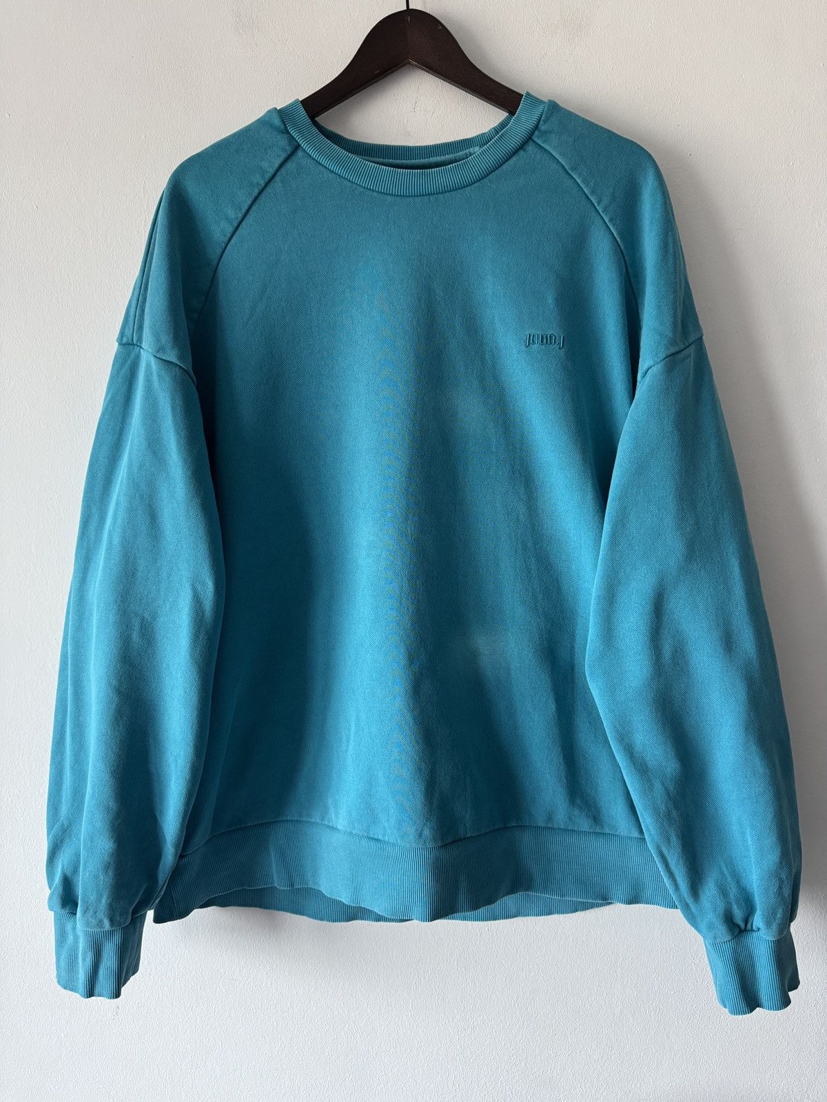 Juun.J 🔥🔥 Juun.J Blue Garment Dyed Sweatshirt Size US M / EU 48-50 / 2 - 1 Thumbnail