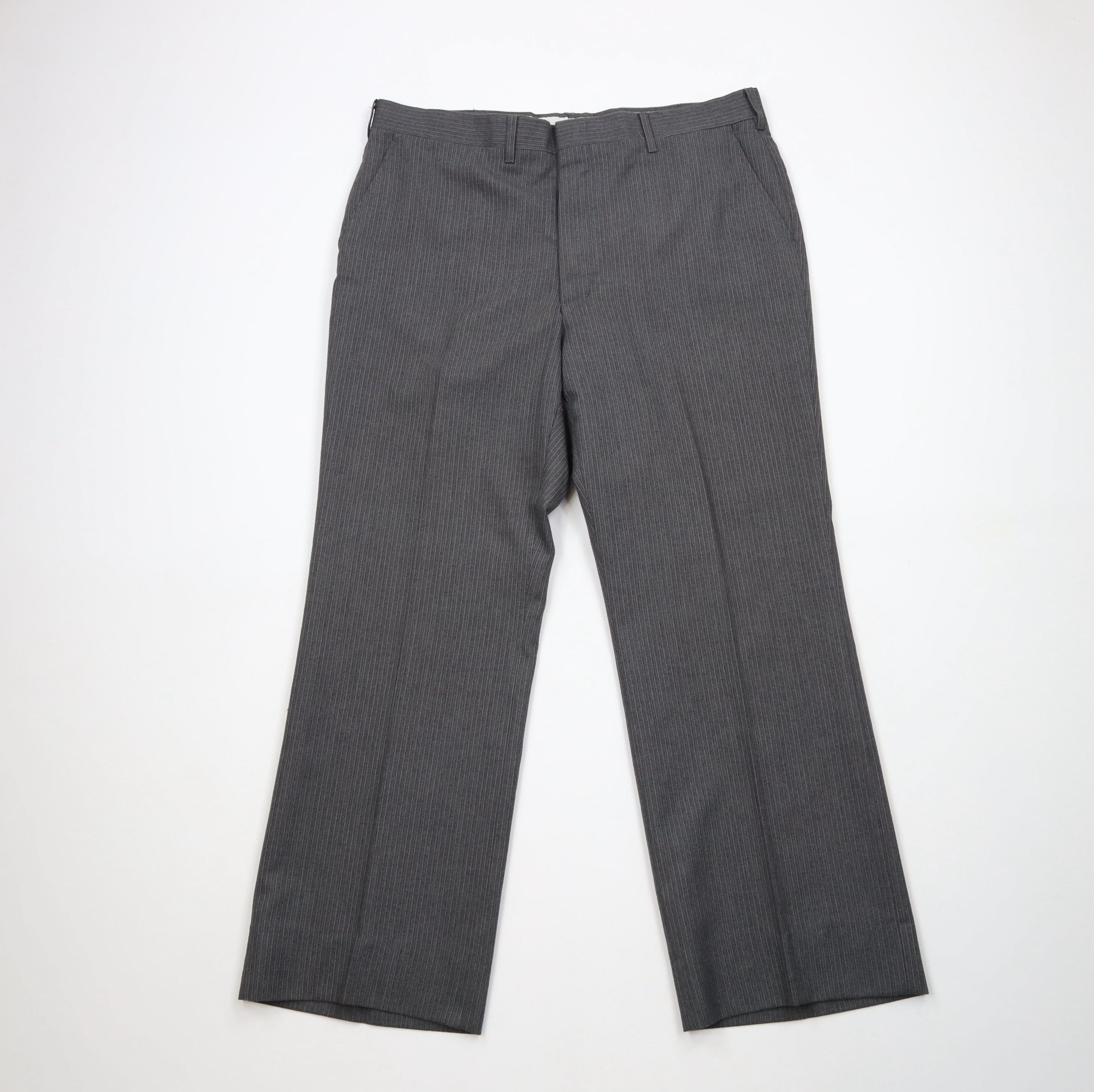 Vintage Vintage 70s Streetwear 3 Piece Wool Pinstriped Wedding Suit Size 44R - 12 Thumbnail