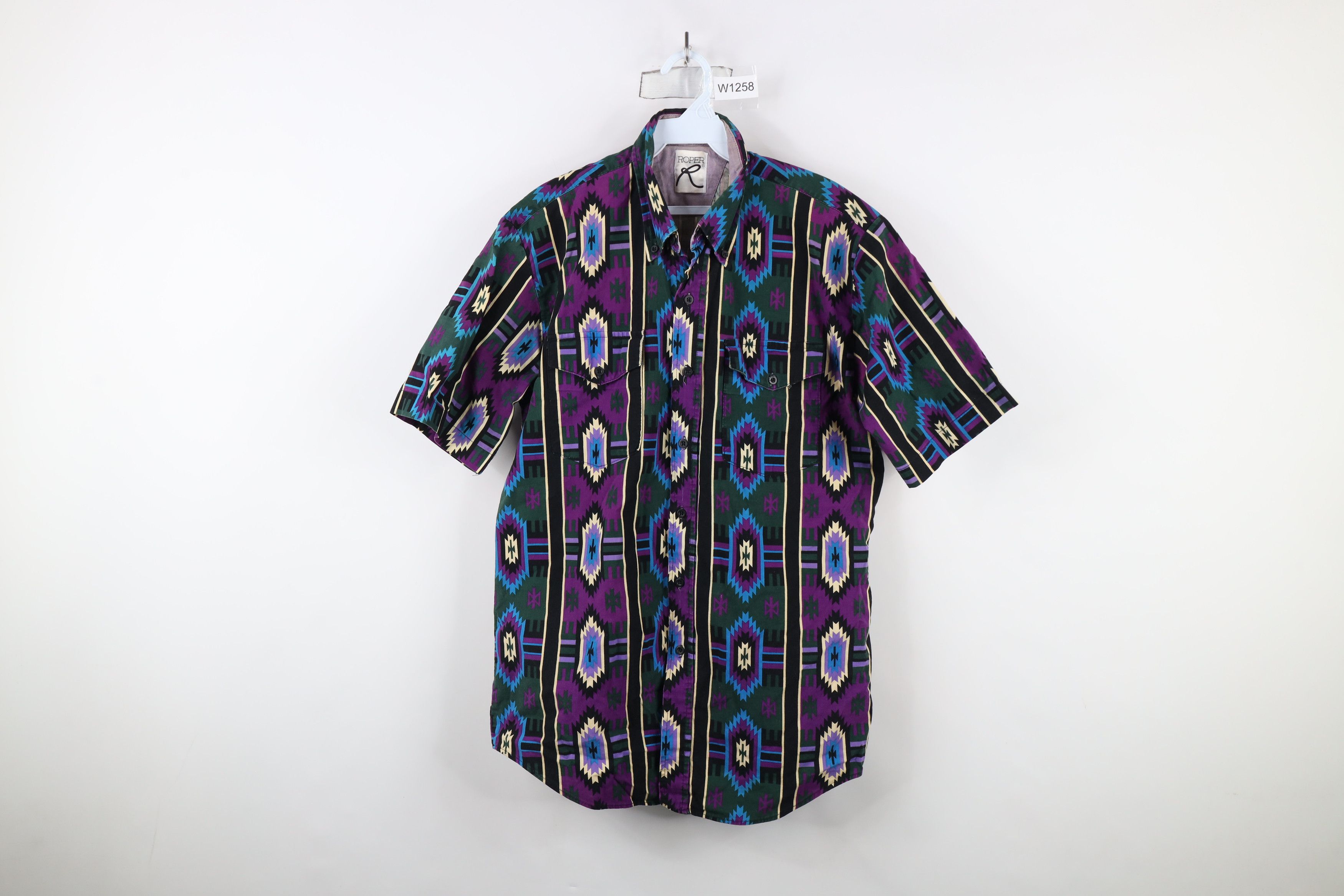 Vintage Vintage 90s Streetwear Southwestern Western Button Shirt Size US L / EU 52-54 / 3 - 1 Thumbnail