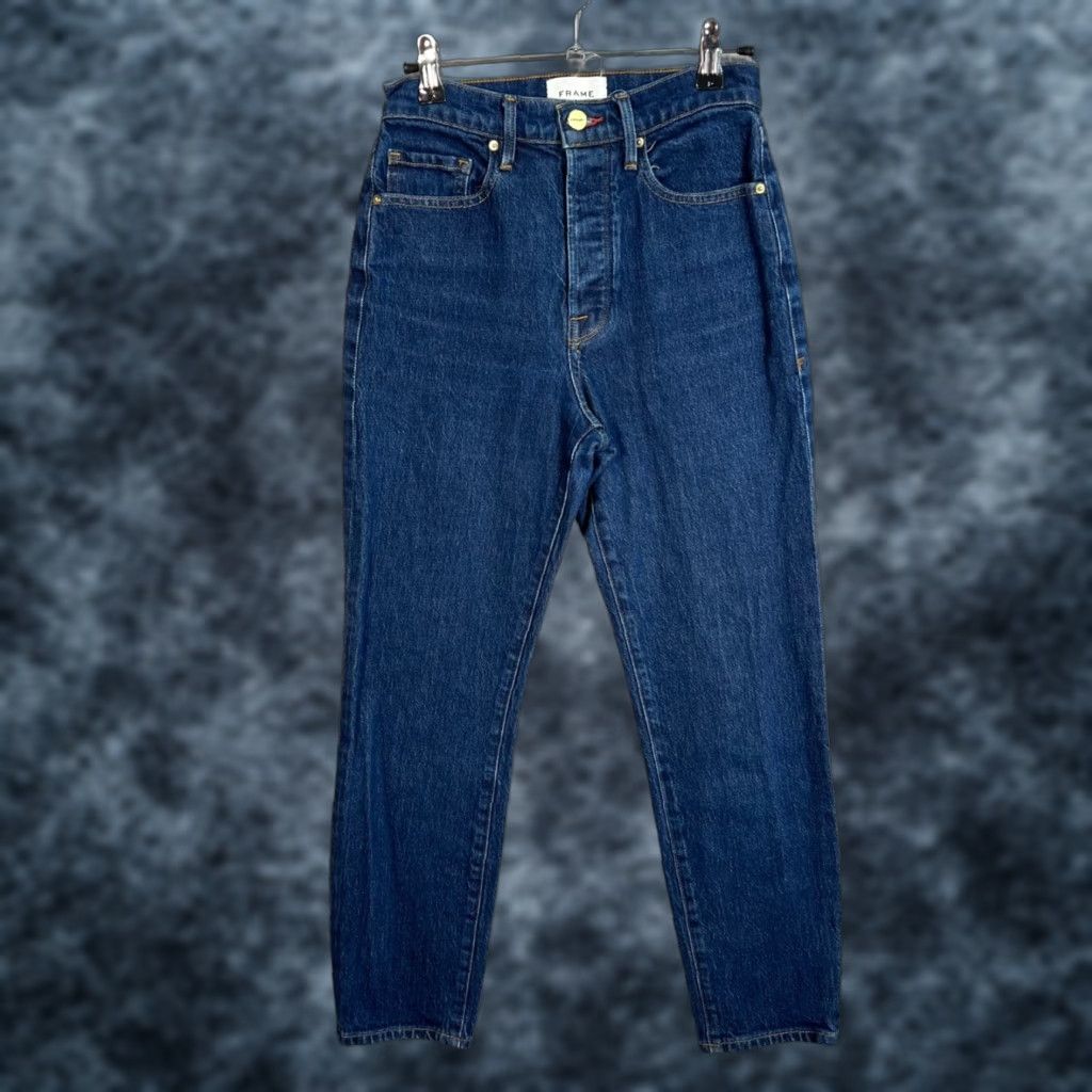 VINTAGE FRAME High-Rise Skinny Jeans Womens Size 25 Dark Blue Denim