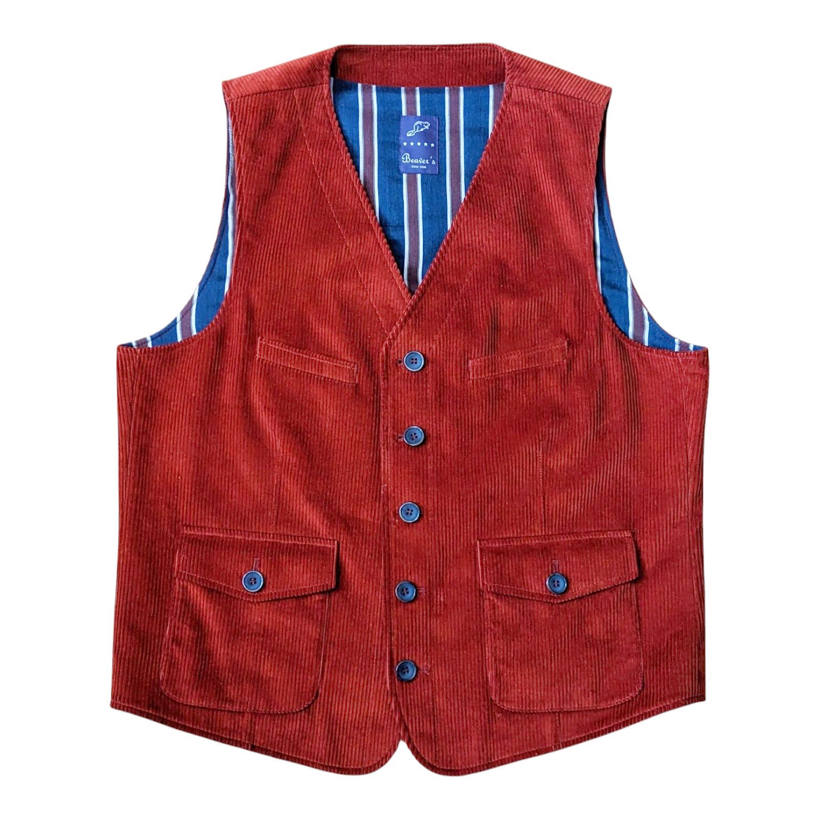 Other Vintage Beaver's Light Brown Corduroy Vest (L-XL) Size US L / EU 52-54 / 3 - 1 Thumbnail