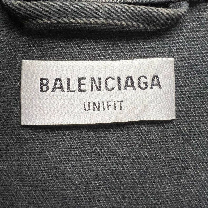Balenciaga Balenciaga Denim Jacket with Luminous LOGO Size US S / EU 44-46 / 1 - 3 Thumbnail
