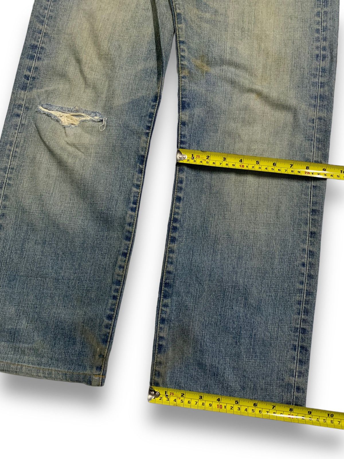 Jun Takahashi Vintage Uniqlo S003 Baggy Dirt Mud Washed Distressed Jeans Size US 32 / EU 48 - 17 Thumbnail