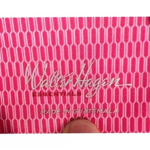 Vintage Walter Hagen Polo Shirt Adult Medium Pink Geometric Golf Short Sleeve Mens Size US M / EU 48-50 / 2 - 5 Thumbnail