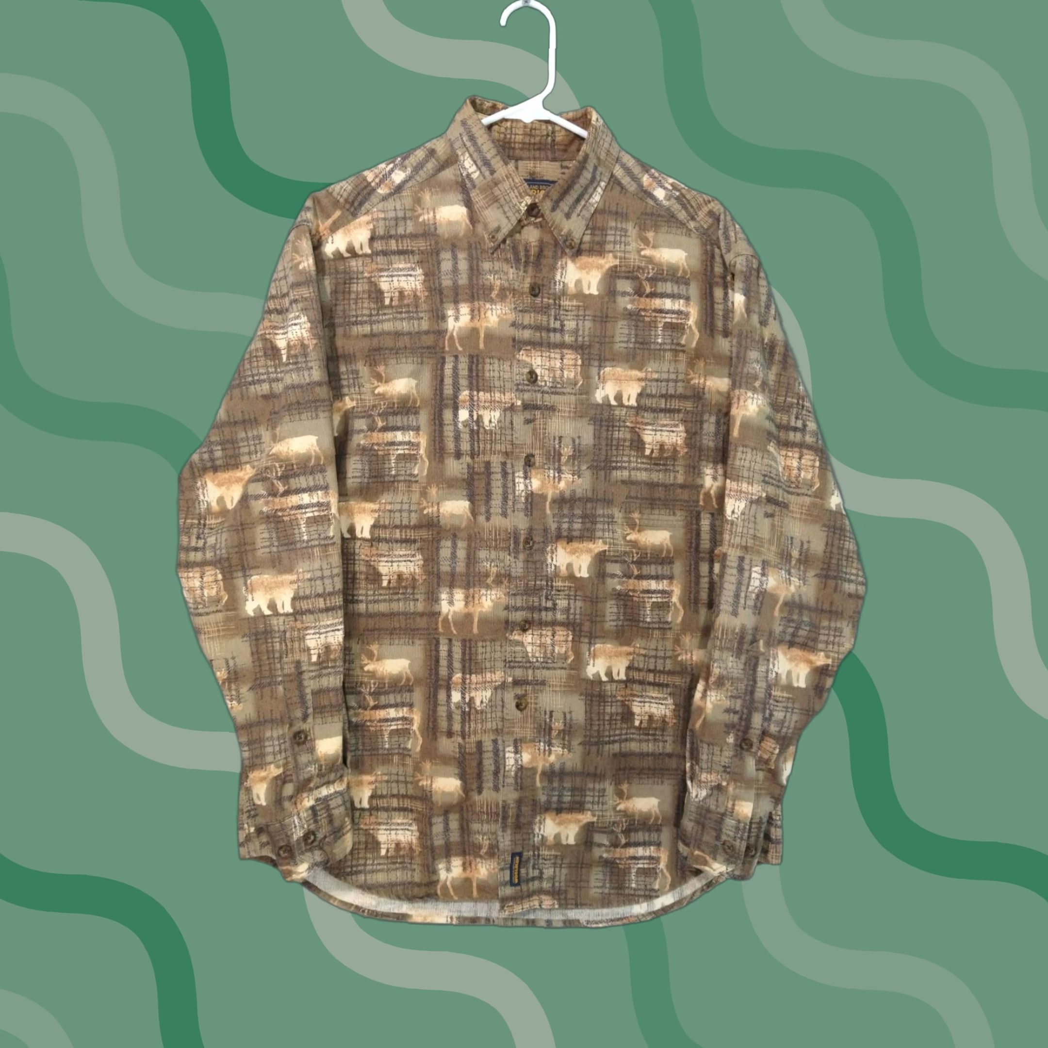 Vintage Woolrich Shirt Mens Medium Brown Animal Print Flannel Button-Down Long Sleeve Size US M / EU 48-50 / 2 - 1 Thumbnail