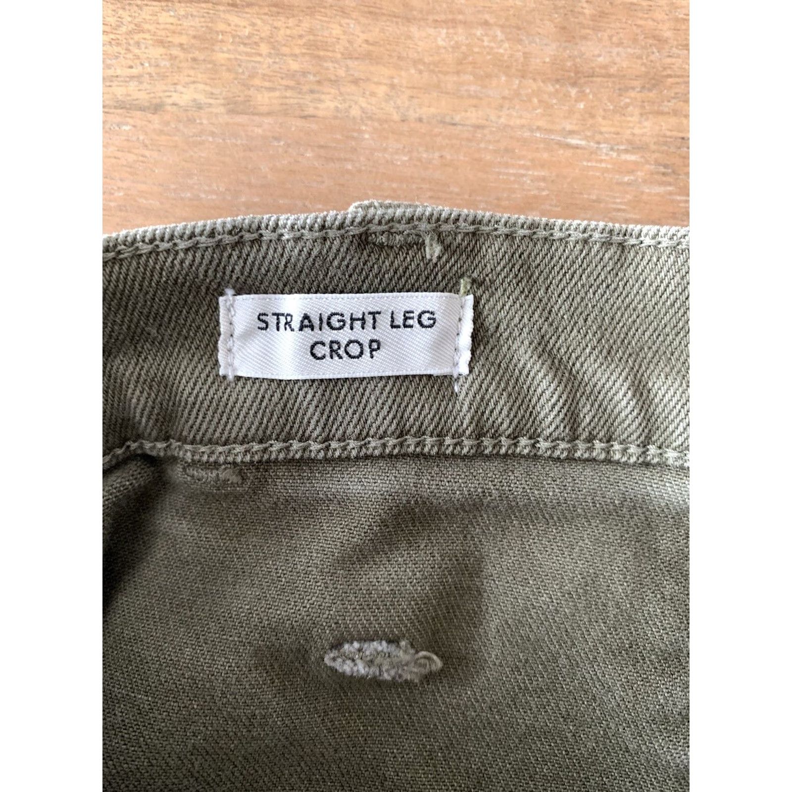 J.Crew J.CREW Jeans Women's 5-Pocket Denim Straight Leg Crop High Rise Green 27x25 Inseam 25 Jeans Pants High Rise Green Denim" Size 27" / US 4 / IT 40 - 4 Thumbnail
