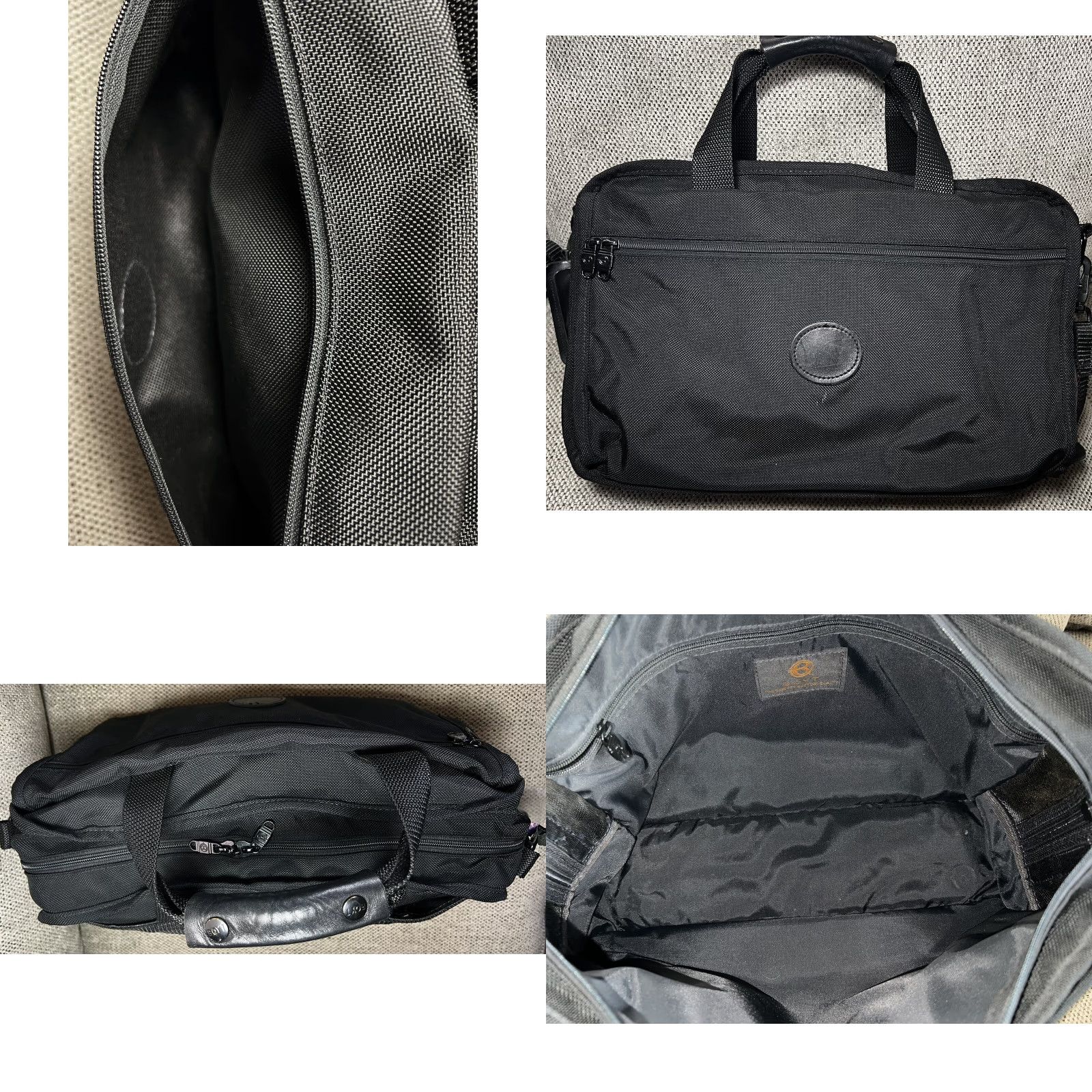 Vintage Boyt Messenger Bag Unisex Adults Large Nylon Black Zip Pockets Shoulder Strap 17” x 12” x 5.5” Outdoor Casual with Inner Outer Pockets Size ONE SIZE - 8 Thumbnail