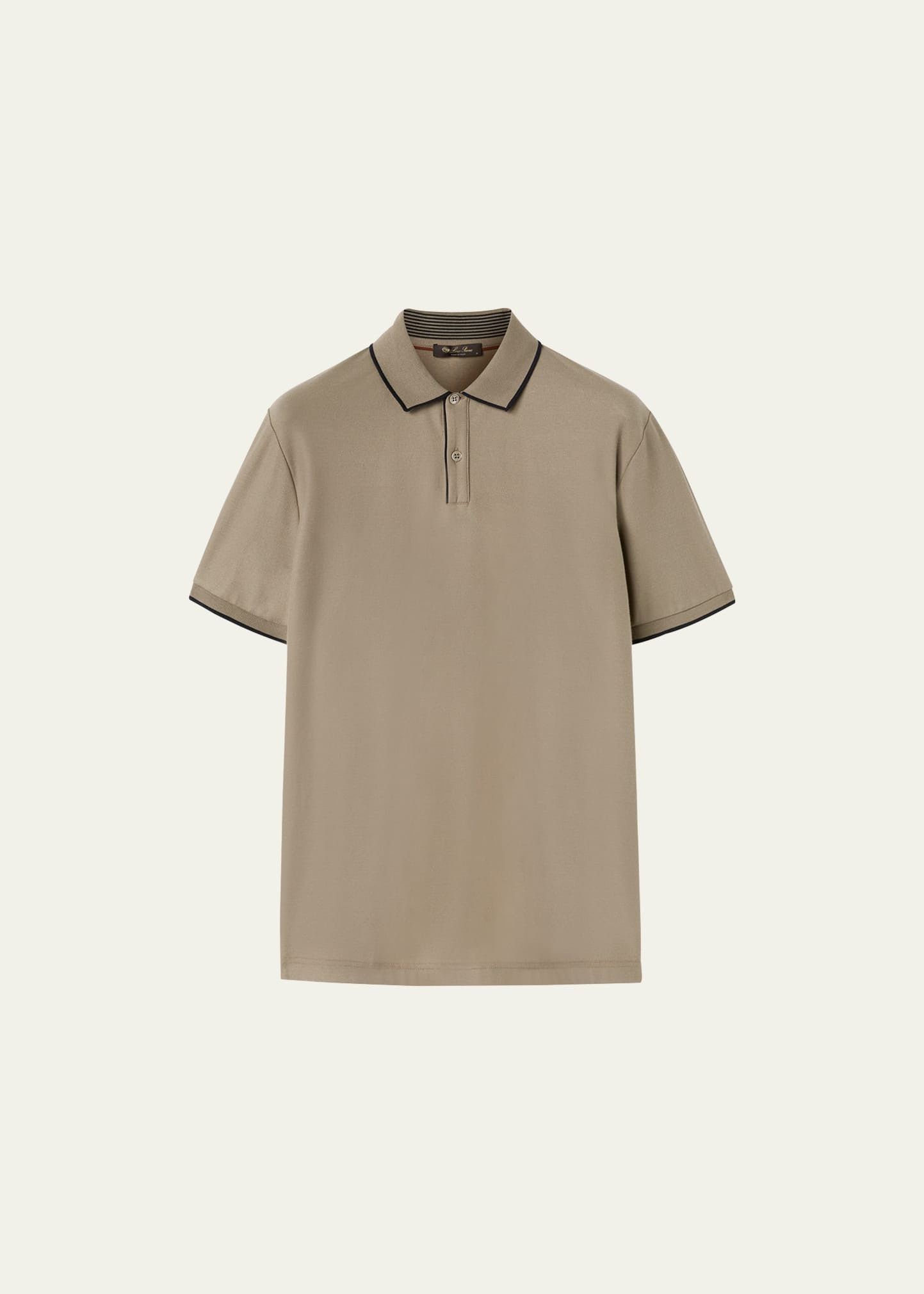 Loro Piana o1w1db10125 FA14903 Brentwood Polo Shirt in Beige Size US S / EU 44-46 / 1 - 1 Thumbnail
