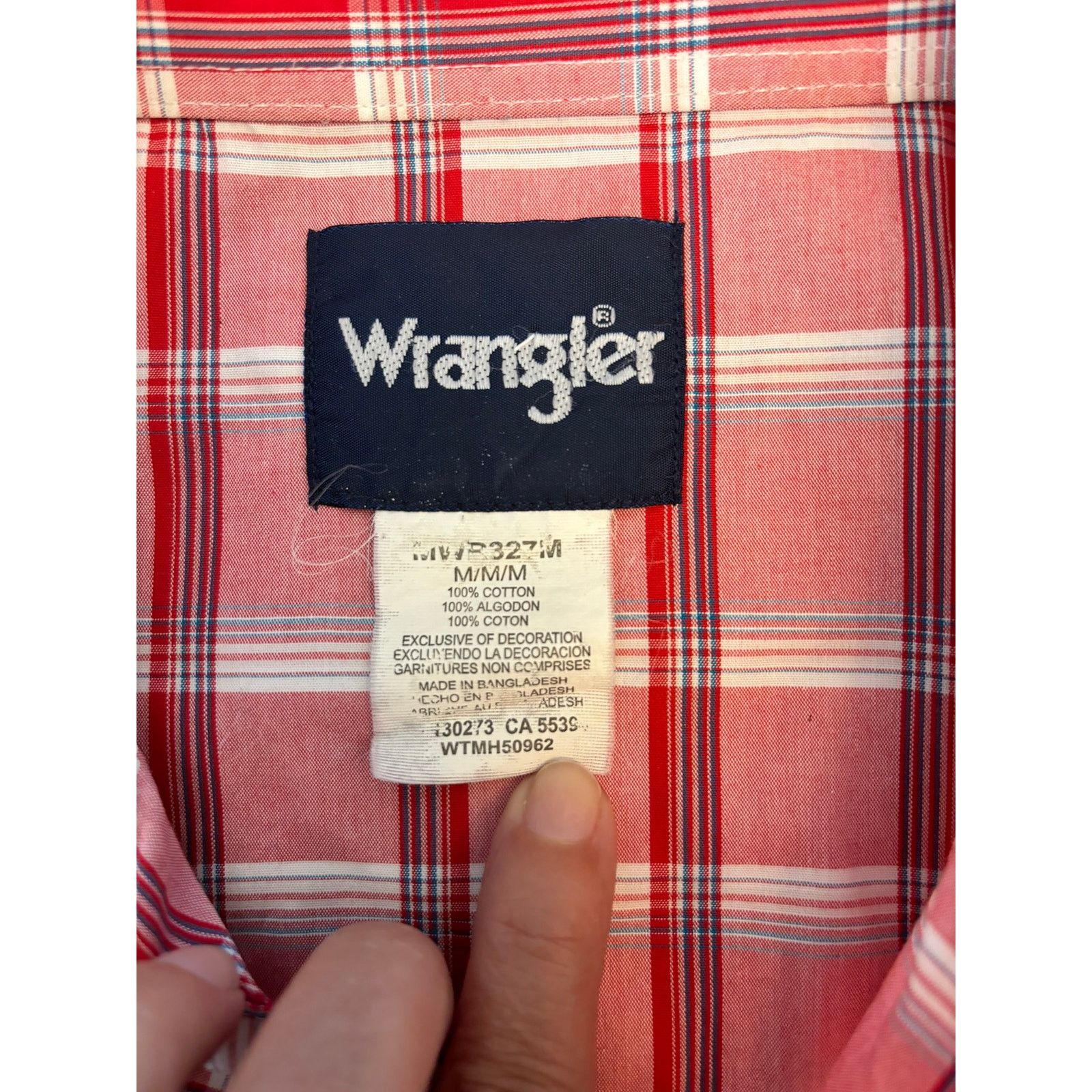 Wrangler Wrangler Snap Shirt Button Down Short Sleeve Plaid Size M Size US M / EU 48-50 / 2 - 6 Thumbnail