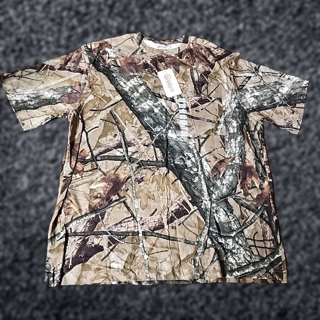 Vintage Outfitters Ridge Mens L T-Shirt Camouflage Pocket Crew Neck Green Outdoor Nature Grunge Utility Shirt Size US L / EU 52-54 / 3 - 1 Thumbnail