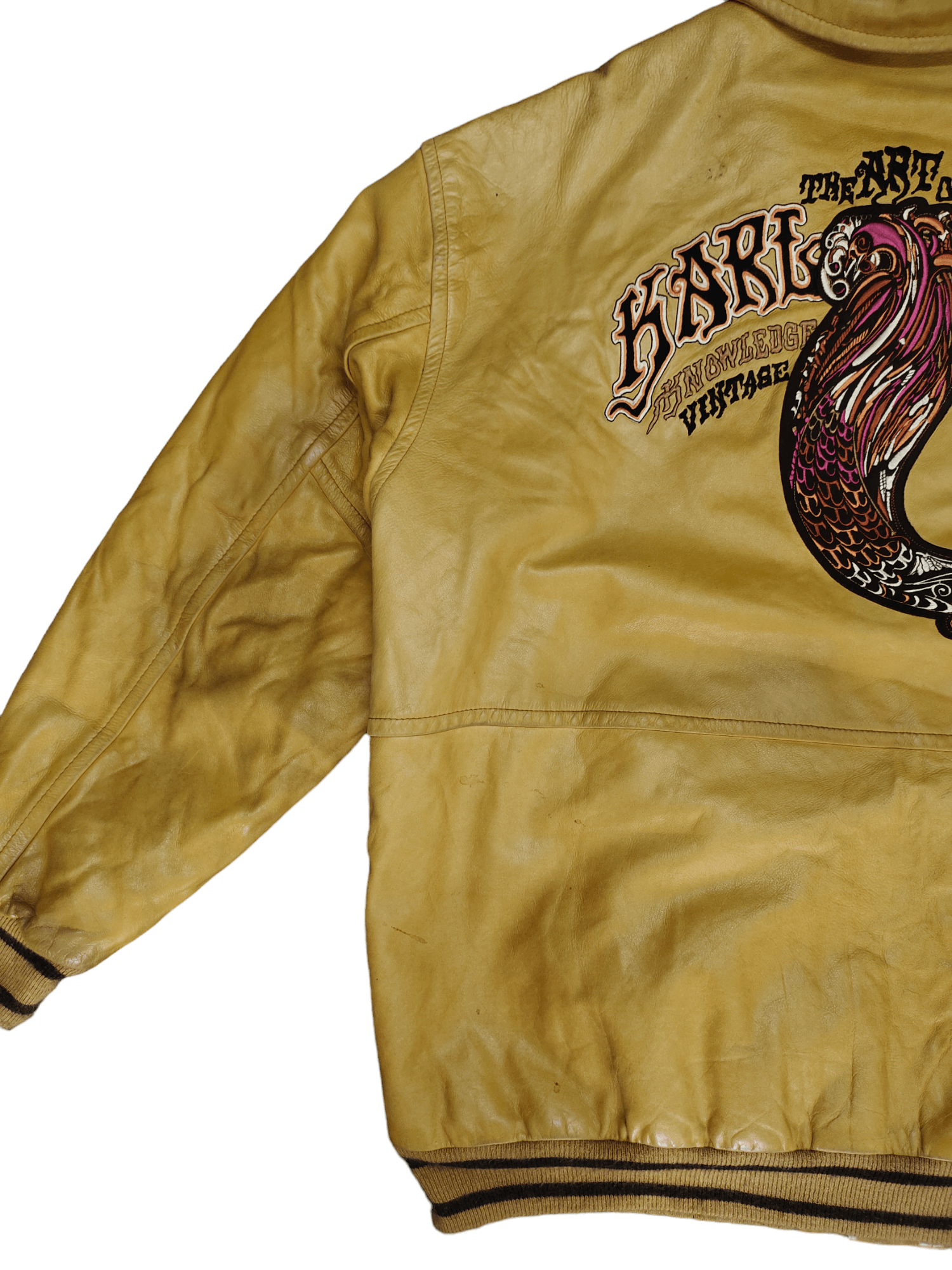 Karl Kani 1980s The Art Of Karl Kani Embroidered Baggy Leather Jacket Size US XXL / EU 58 / 5 - 4 Thumbnail
