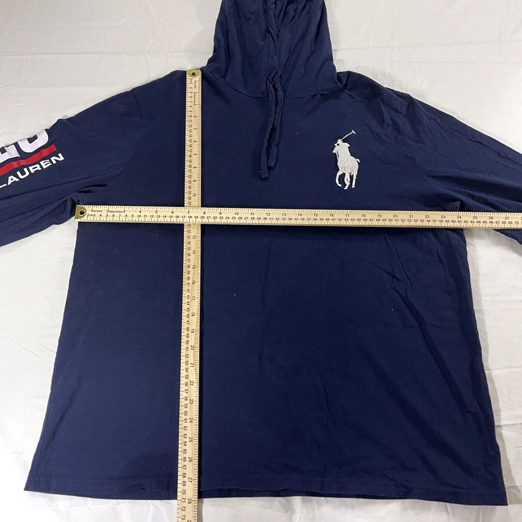 Polo Ralph Lauren Polo Ralph Lauren Hoodie Shirt XL Men Blue Logo Pony L/S Pullover Hooded Size US XL / EU 56 / 4 - 3 Thumbnail