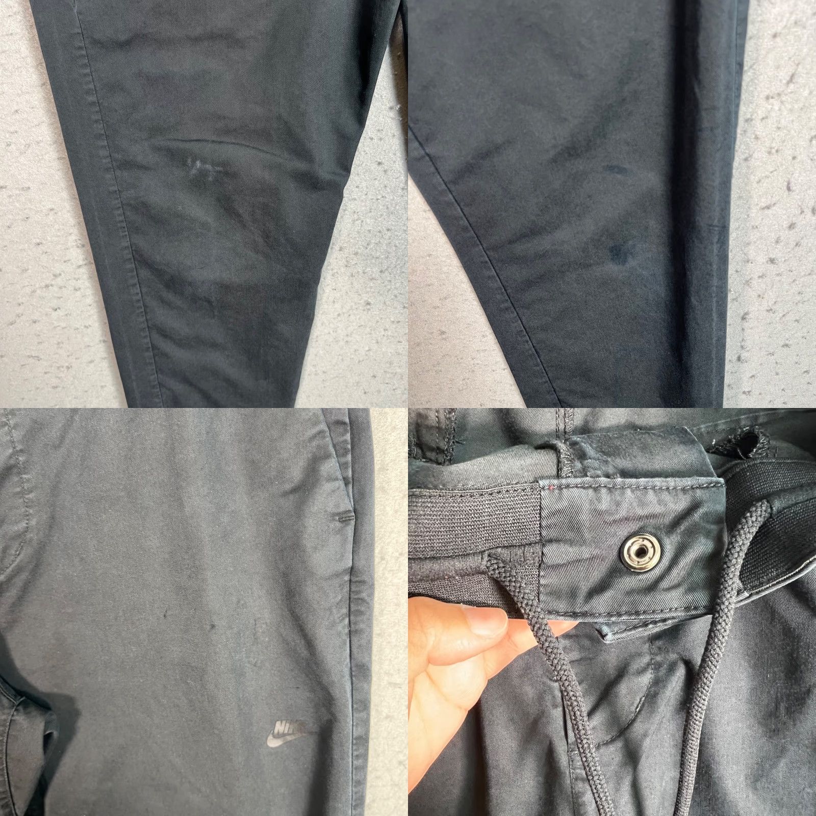 Nike Nike Mens Size 28 Black Cropped Tapered Chino Pants Drawstring Size US 28 / EU 44 - 9 Thumbnail