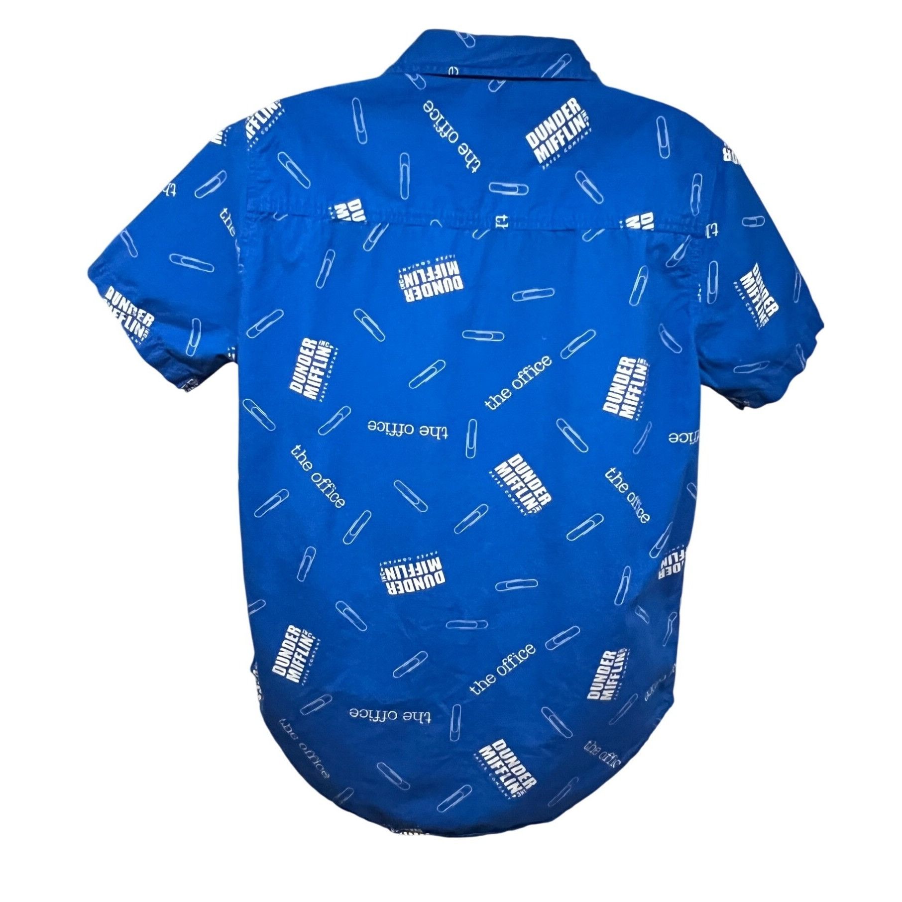Other The Office Dunder Mifflin TV Comedy Mens Blue Button Up Shir Size US XL / EU 56 / 4 - 2 Thumbnail