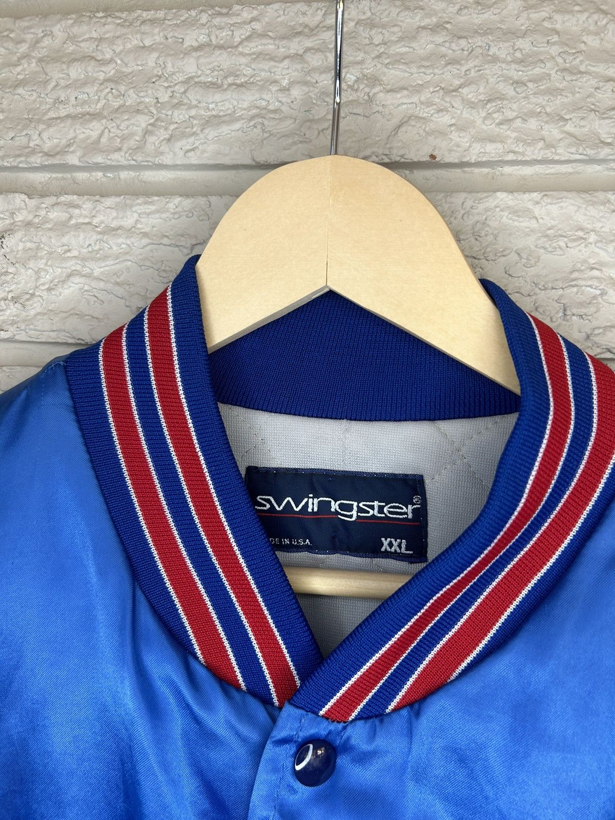 NFL × Vintage Vintage 80s New York Giants Satin NFL Jacket Size US L / EU 52-54 / 3 - 6 Thumbnail