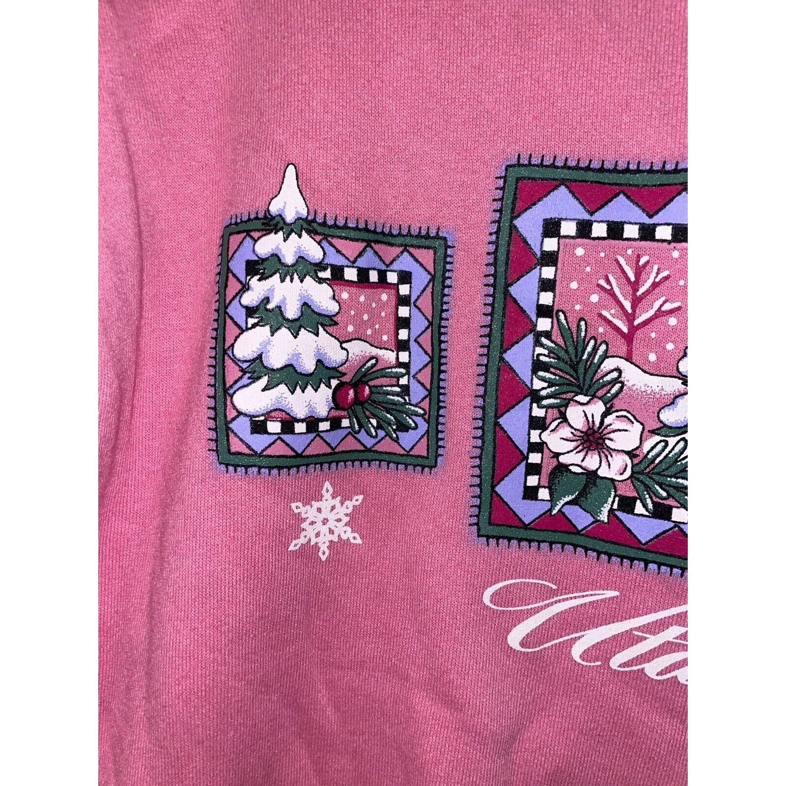 Jerzees Vintage Utah Crewneck Jerzees Winter Pink Sweatshirt VTG M Size US M / EU 48-50 / 2 - 4 Thumbnail