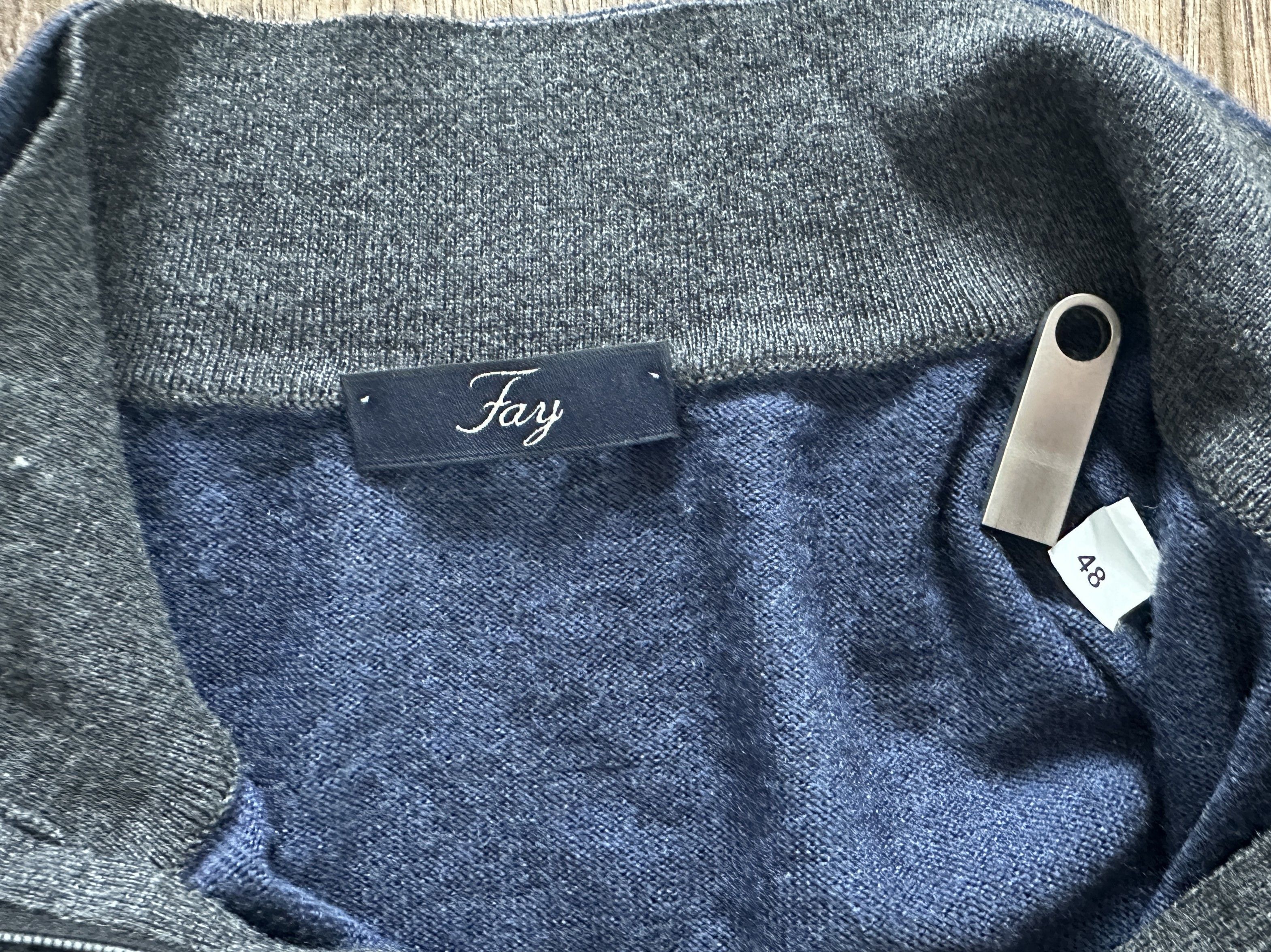 Fay FAY COLTRUI Sweater Made In Italy Marine Combi Luxury Brand Size US S / EU 44-46 / 1 - 10 Thumbnail
