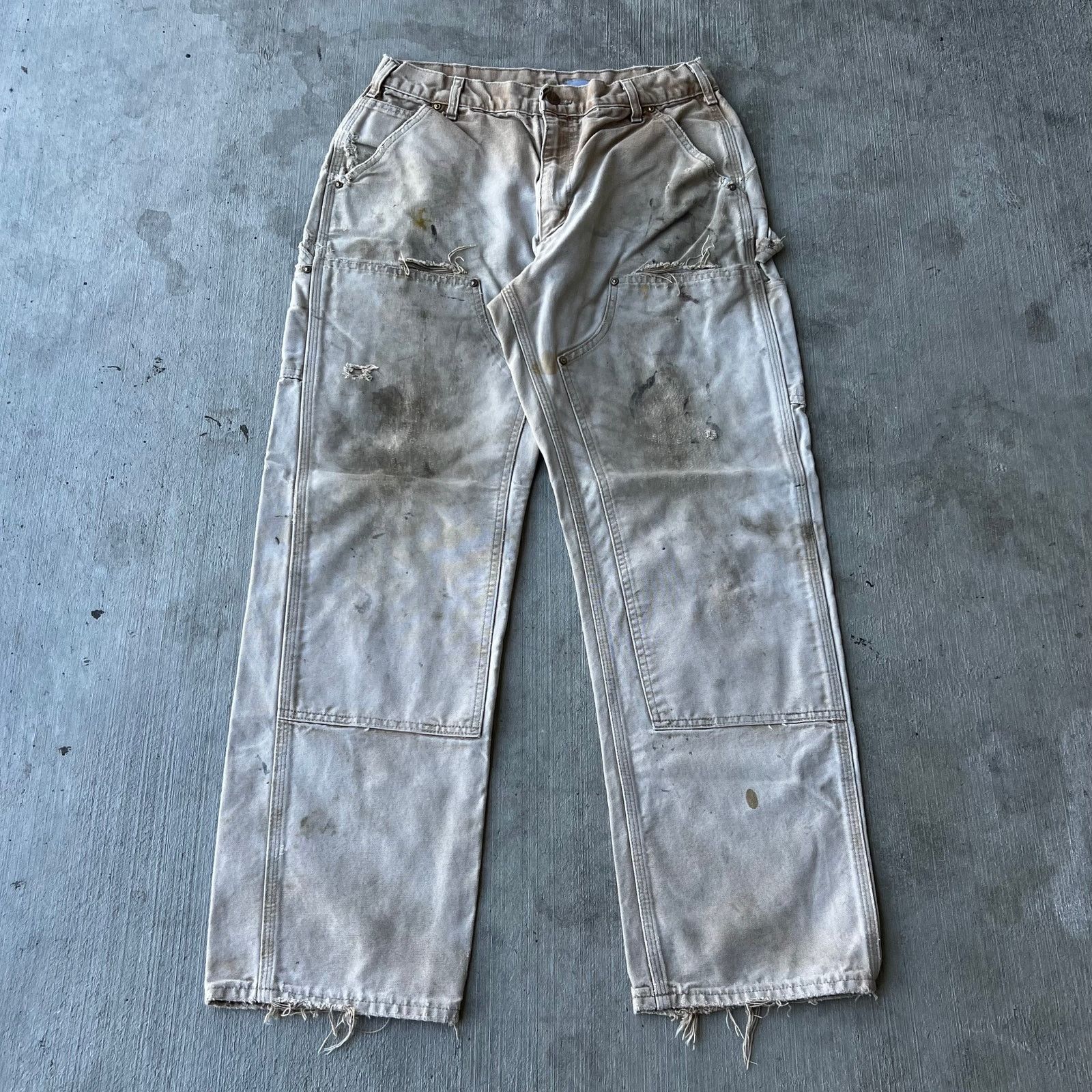 Carhartt × Vintage Carhartt faded brown double knee work wear carpenter pants Size US 30 / EU 46 - 1 Thumbnail