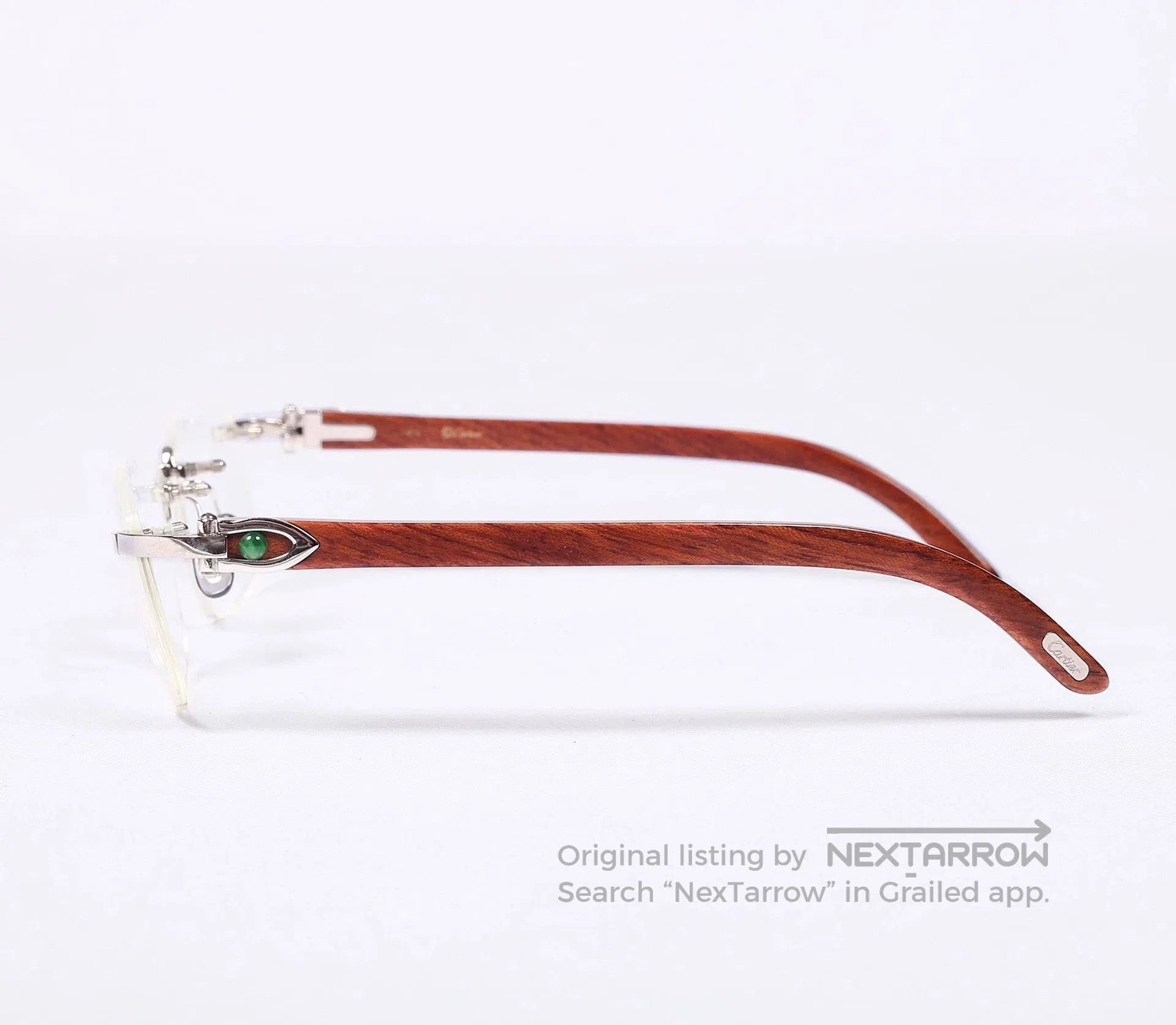 Cartier Cartier Wood Frame Plain Glasses. Size ONE SIZE - 3 Thumbnail