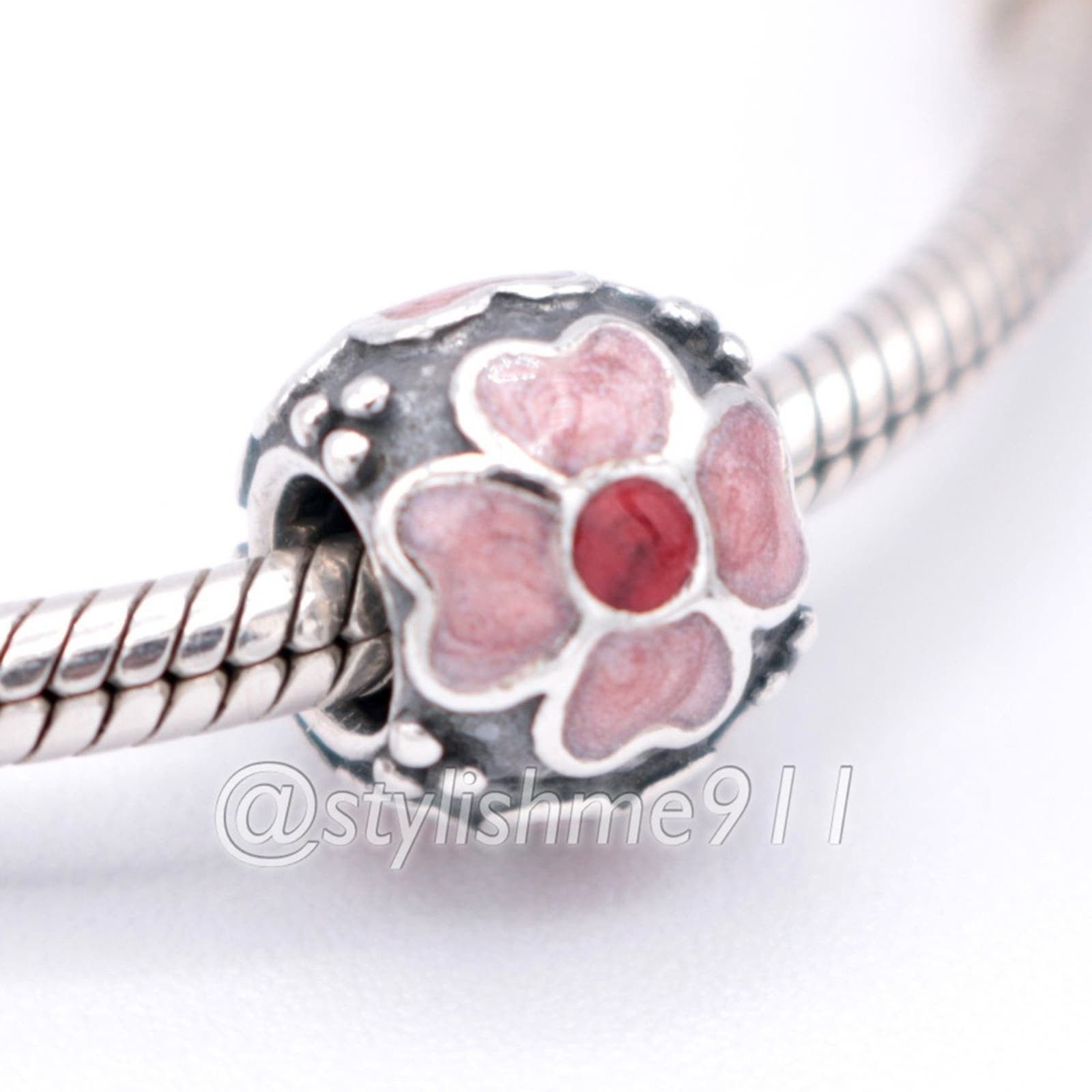 pandora Authentic PANDORA Red Daisy Charm - 790433ER Size ONE SIZE - 3 Thumbnail