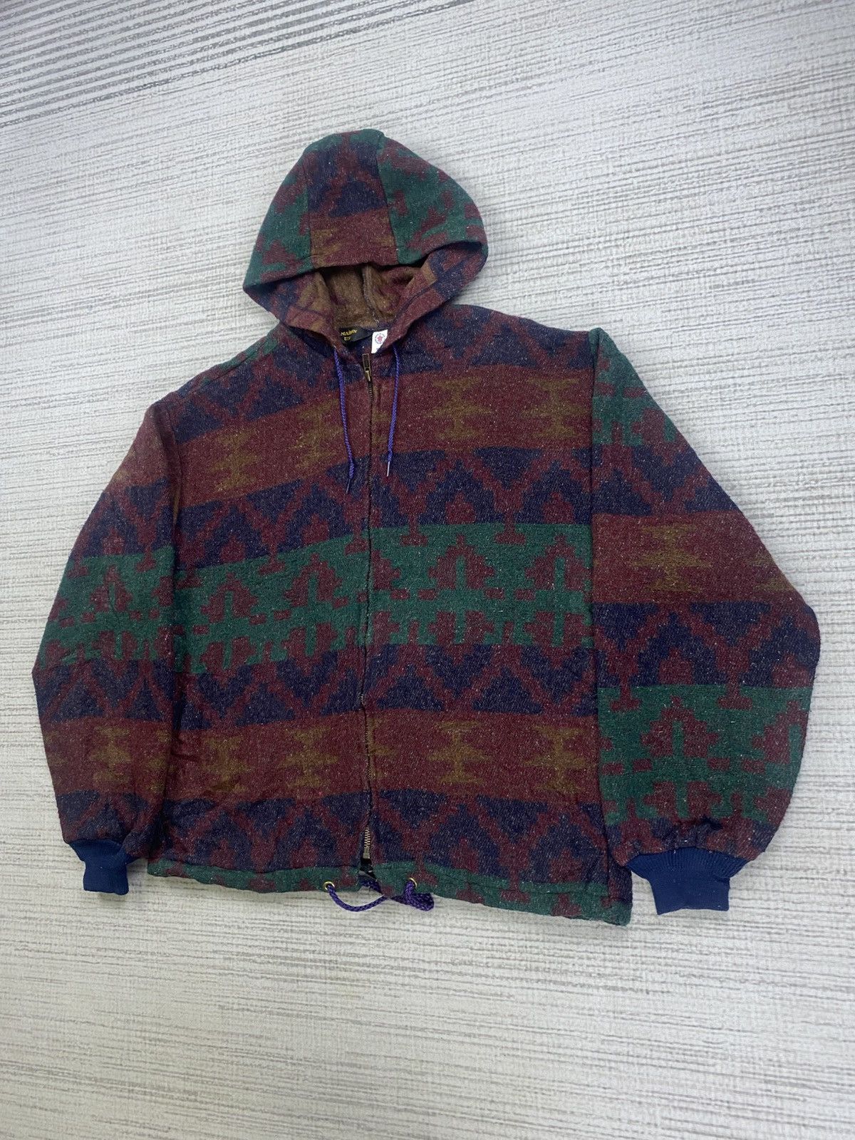 Vintage Vintage 80s Navajo Made In USA Zipper Hoodie Size US M / EU 48-50 / 2 - 4 Thumbnail