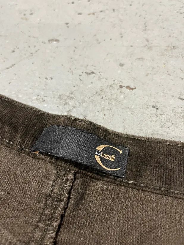Just Cavalli × Vintage 1990s Cavalli Overprint Brown Velvet Pants Size US 32 / EU 48 - 8 Thumbnail