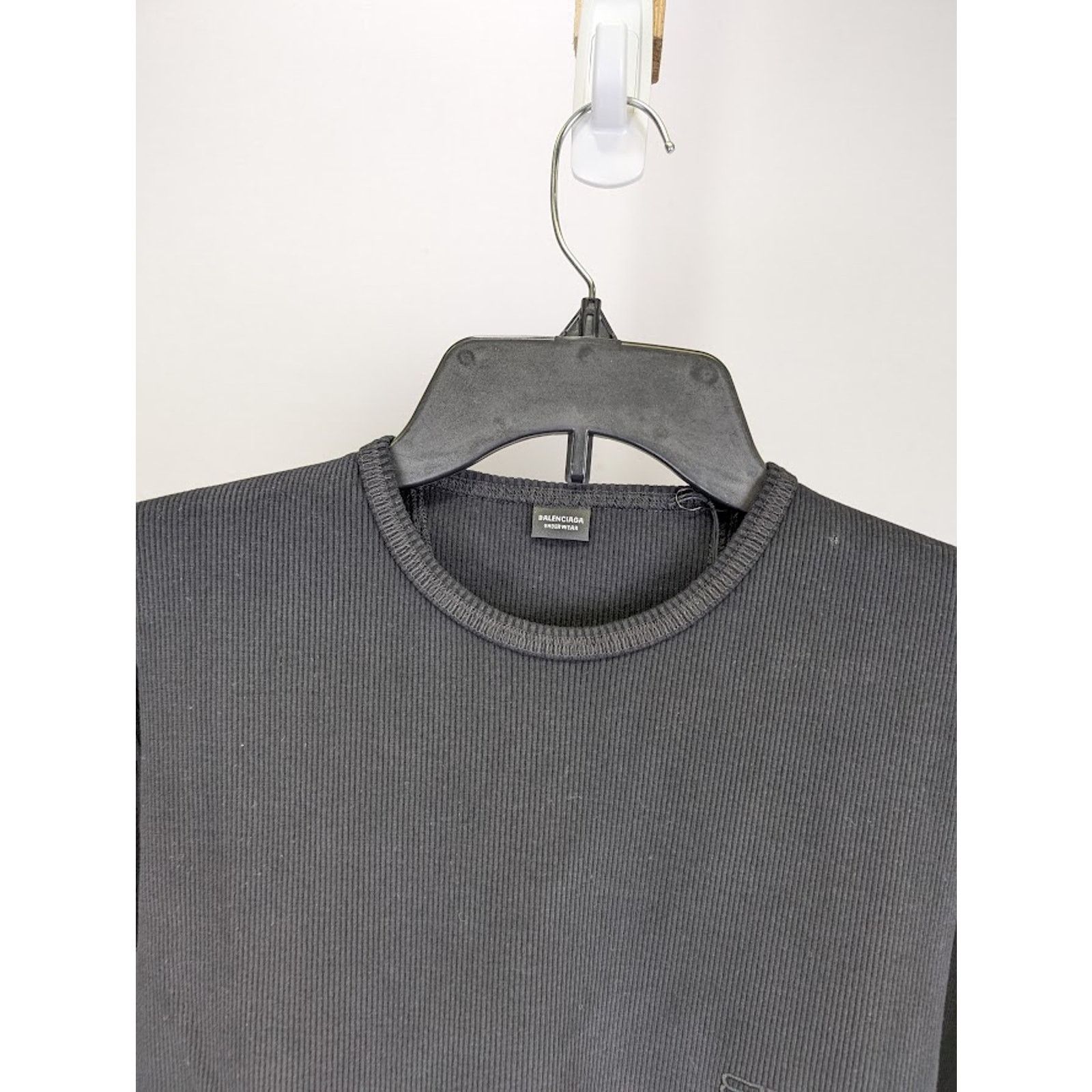 o1rshd1 Ribbed Jersey Stretch E. Long Sleeves Shirt in Black
